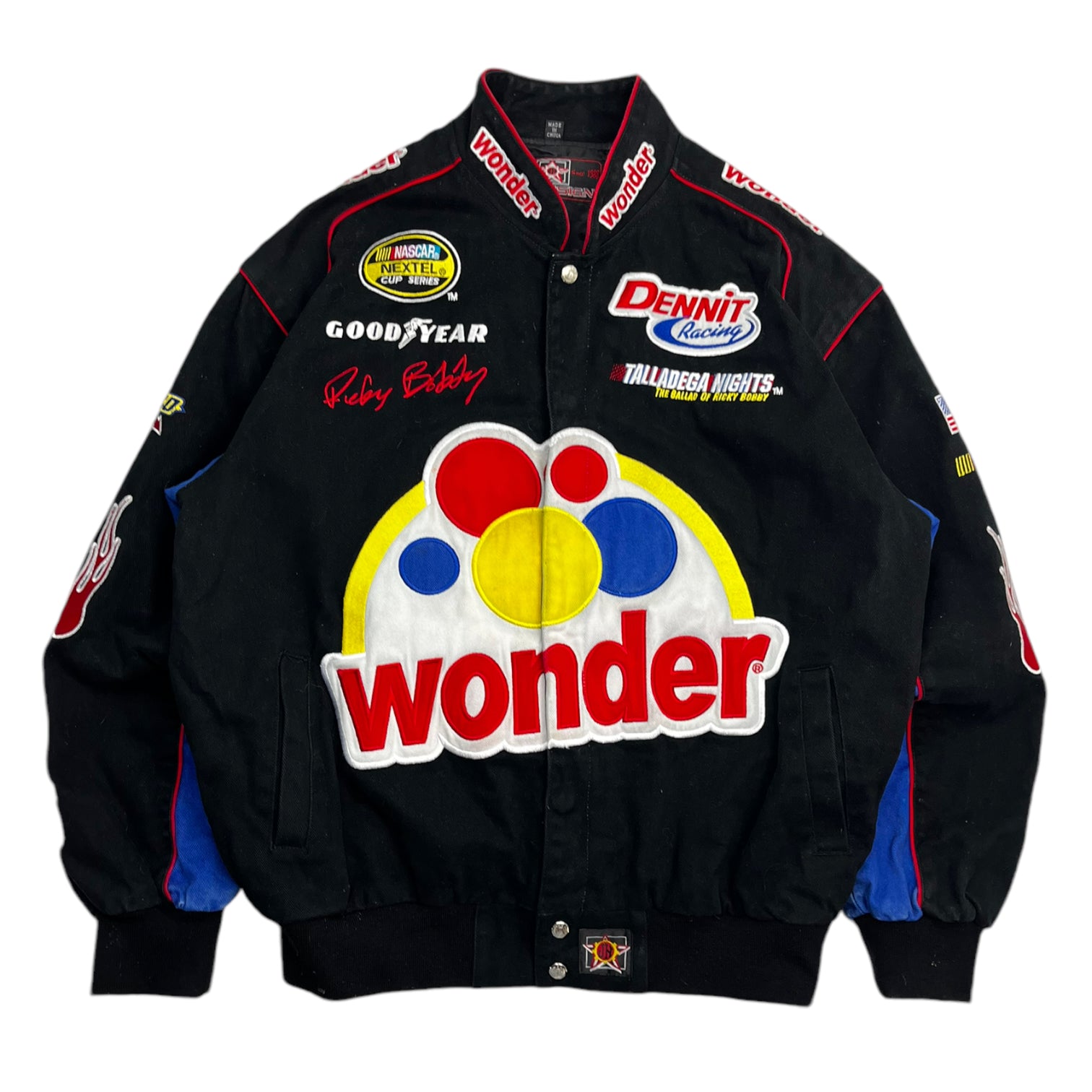 Vintage Talladega Nights Ricky Bobby WONDER Jeff Hamilton Jacket