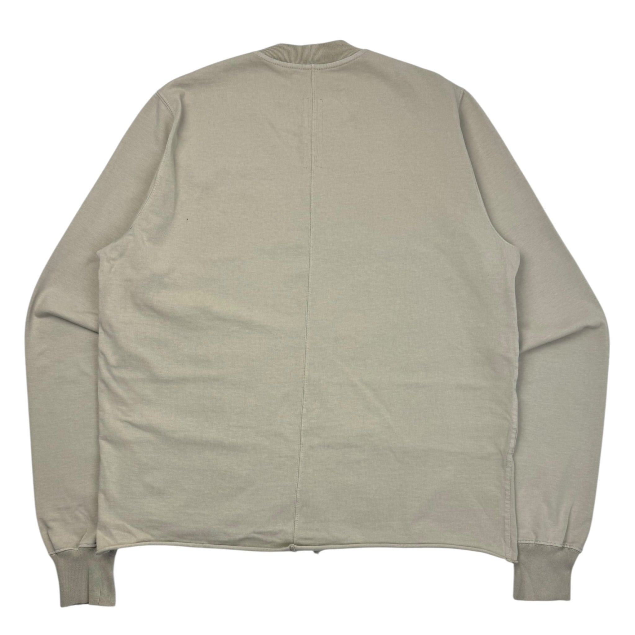 Rick Owens Grid Crew Sweatshirt Beige