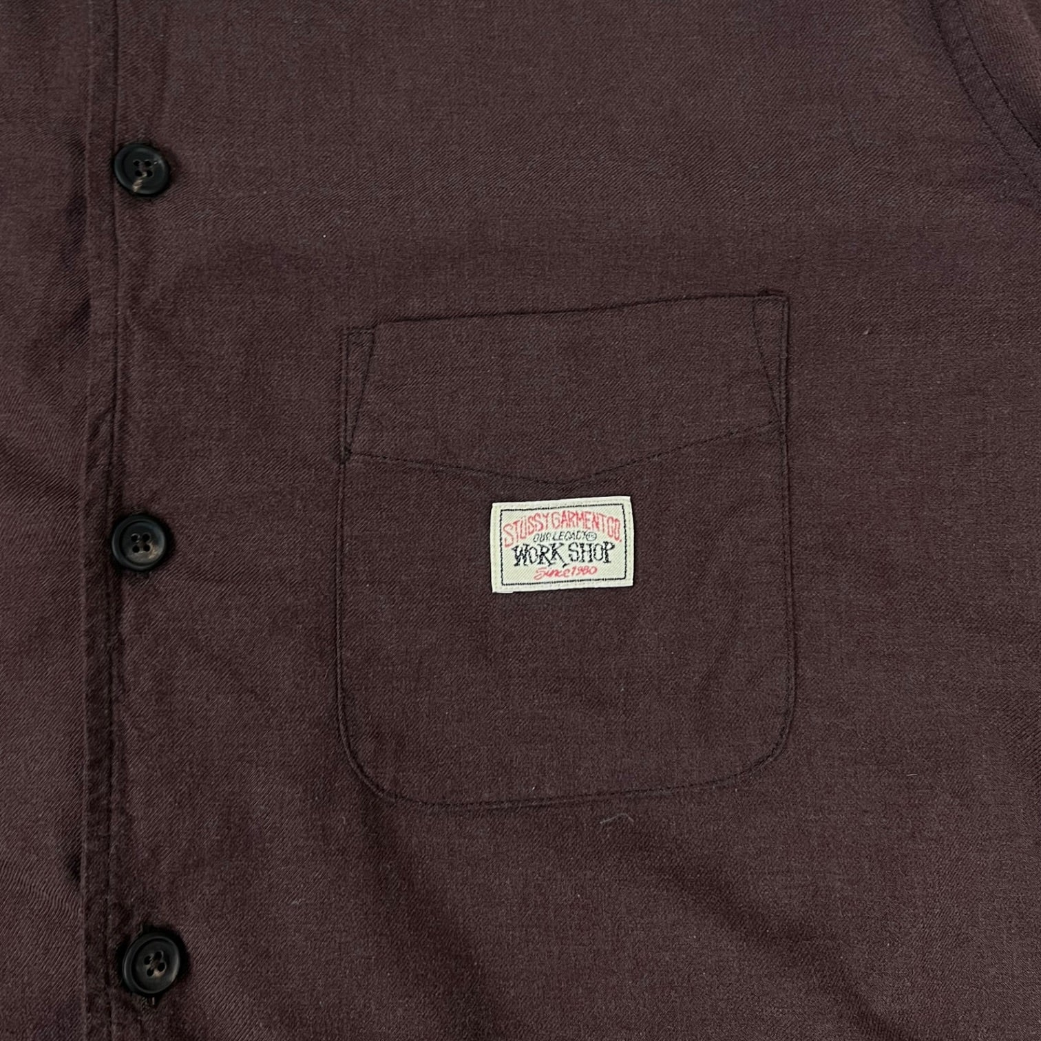 Stussy x Our Legacy Work Shop Rocco Shirt Umber Twill Flannel
