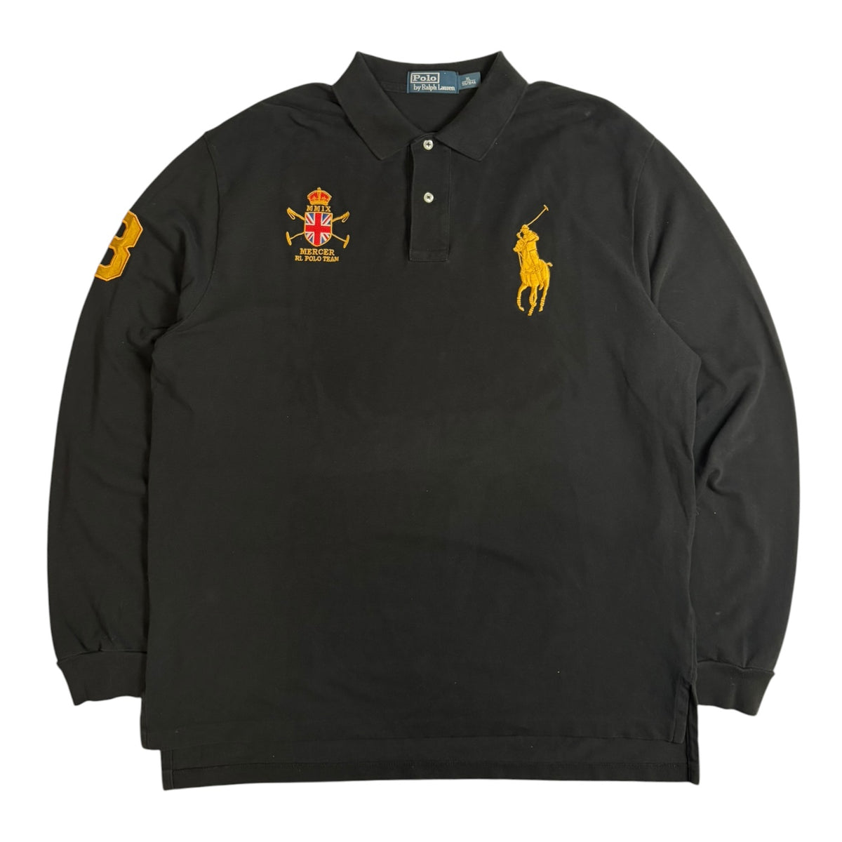 Vintage Polo Ralph Lauren Marcer Rugby #3 Longsleeve Black