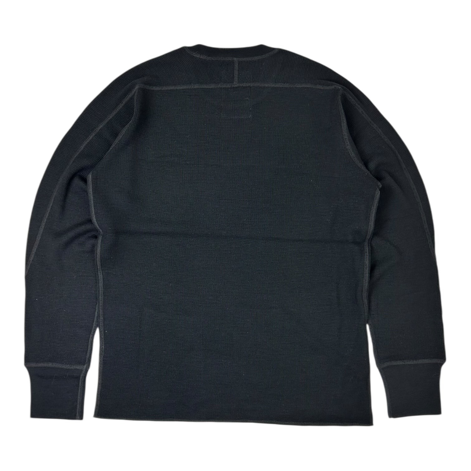 Stussy Wool Thermal Long Sleeve Shirt Black