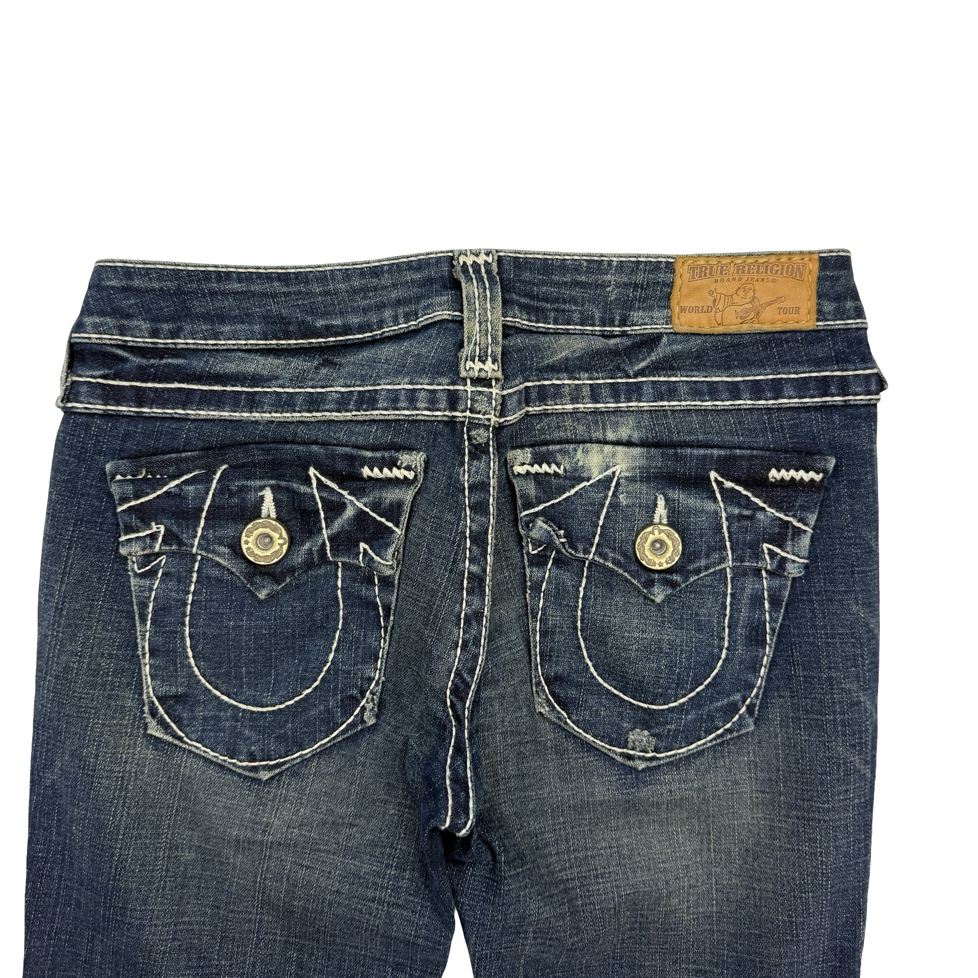 (W) Vintage True Religion Flared Denim Pants Medium Wash