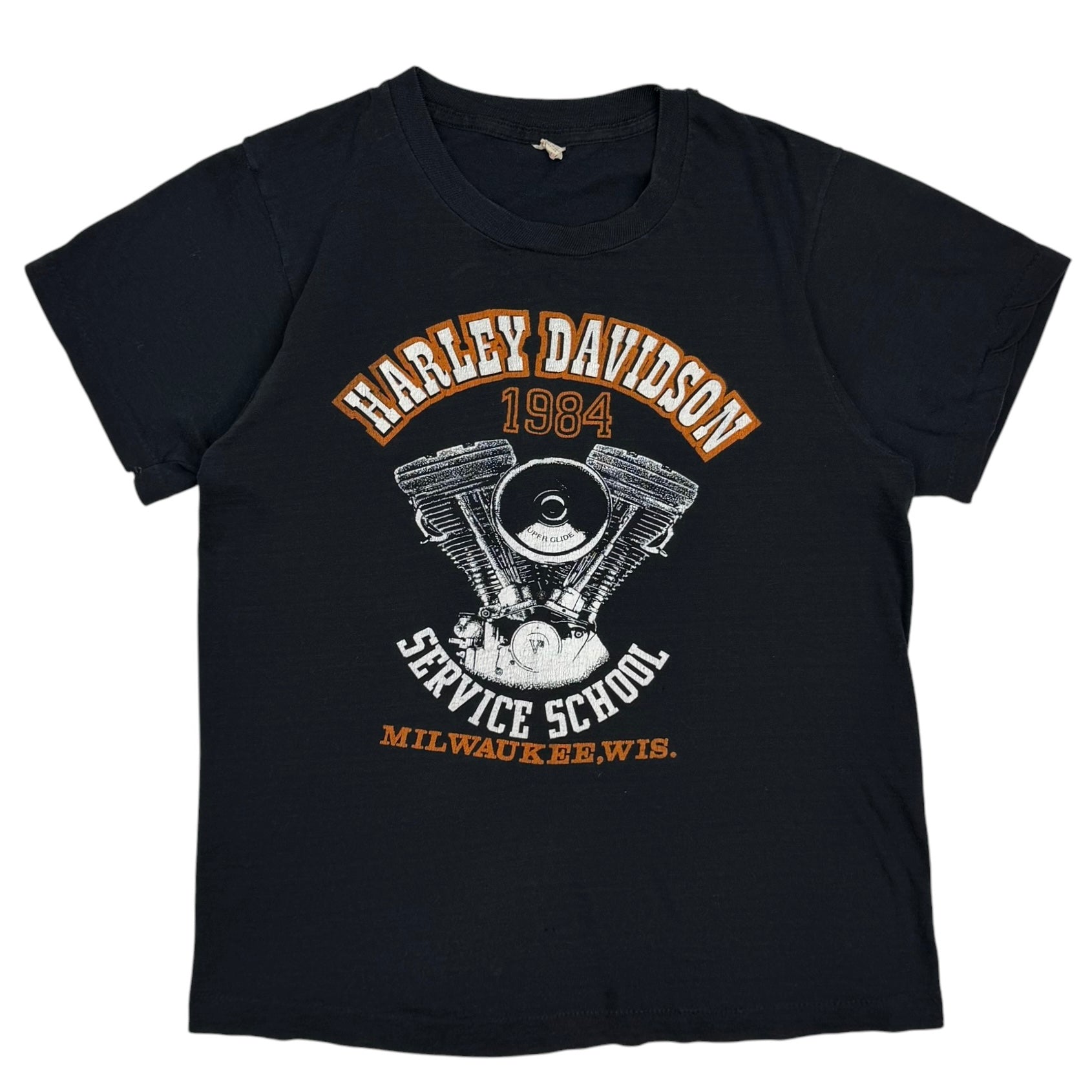 1984 Harley Davidson Service School Tee Black