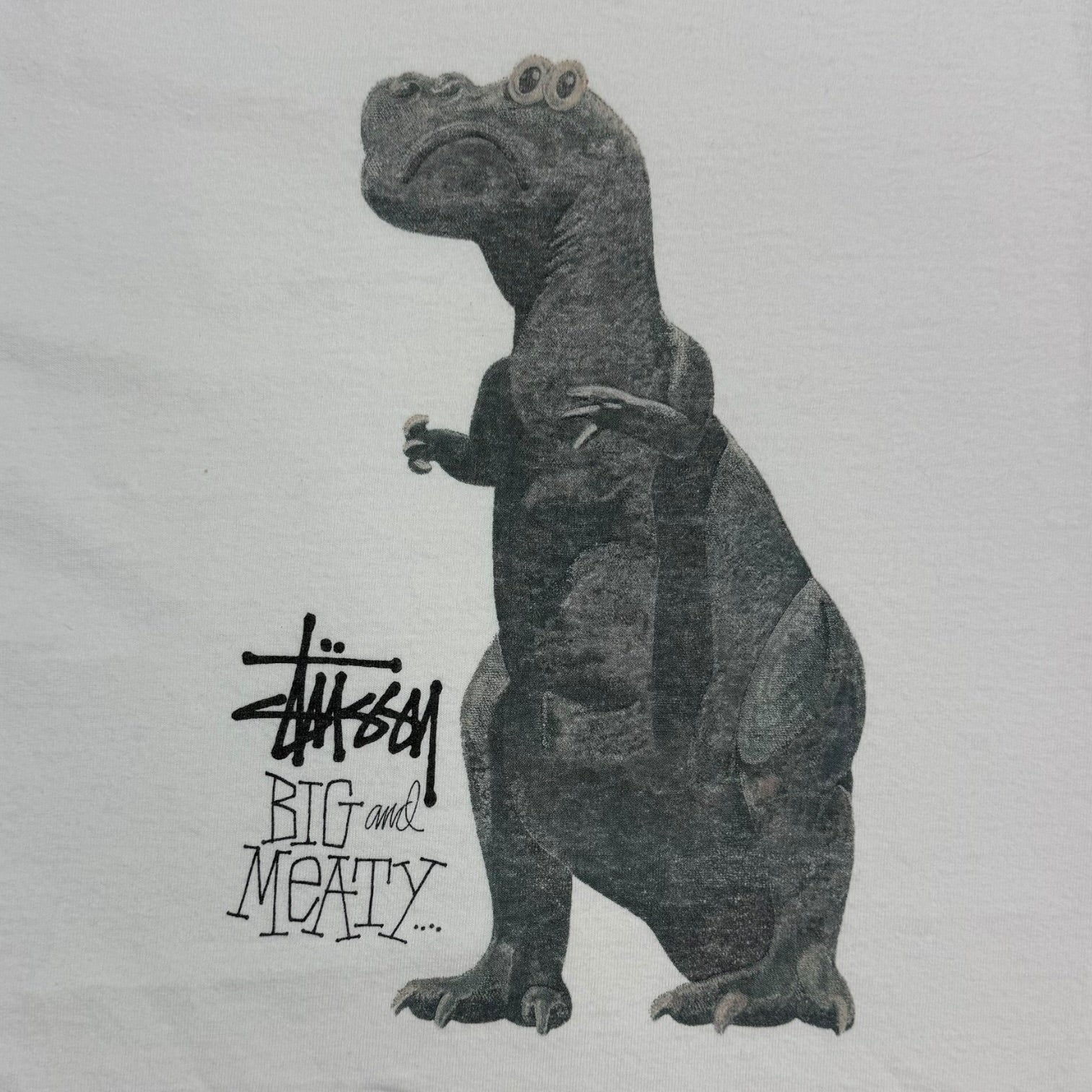 Stussy “Big And Meaty” Pigment Dye Tee White