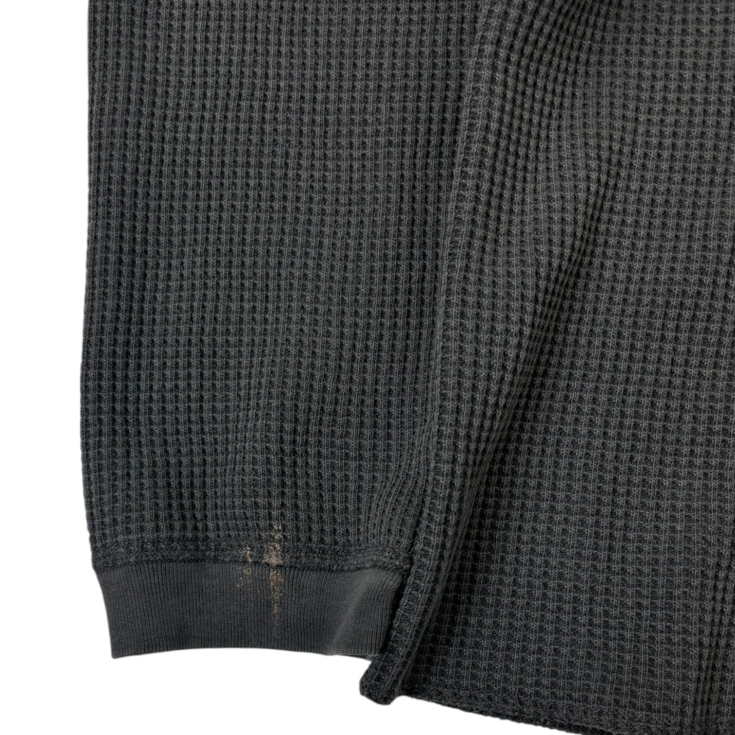 Stussy Raglan Thermal Long Sleeve Washed Black