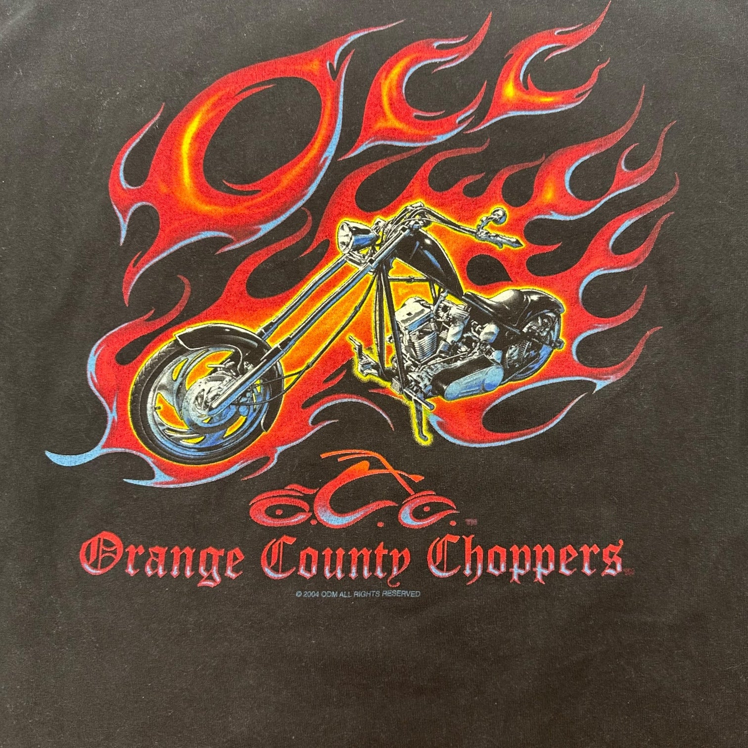 Vintage Orange County Choppers Flaming Chopper L/S Tee Black