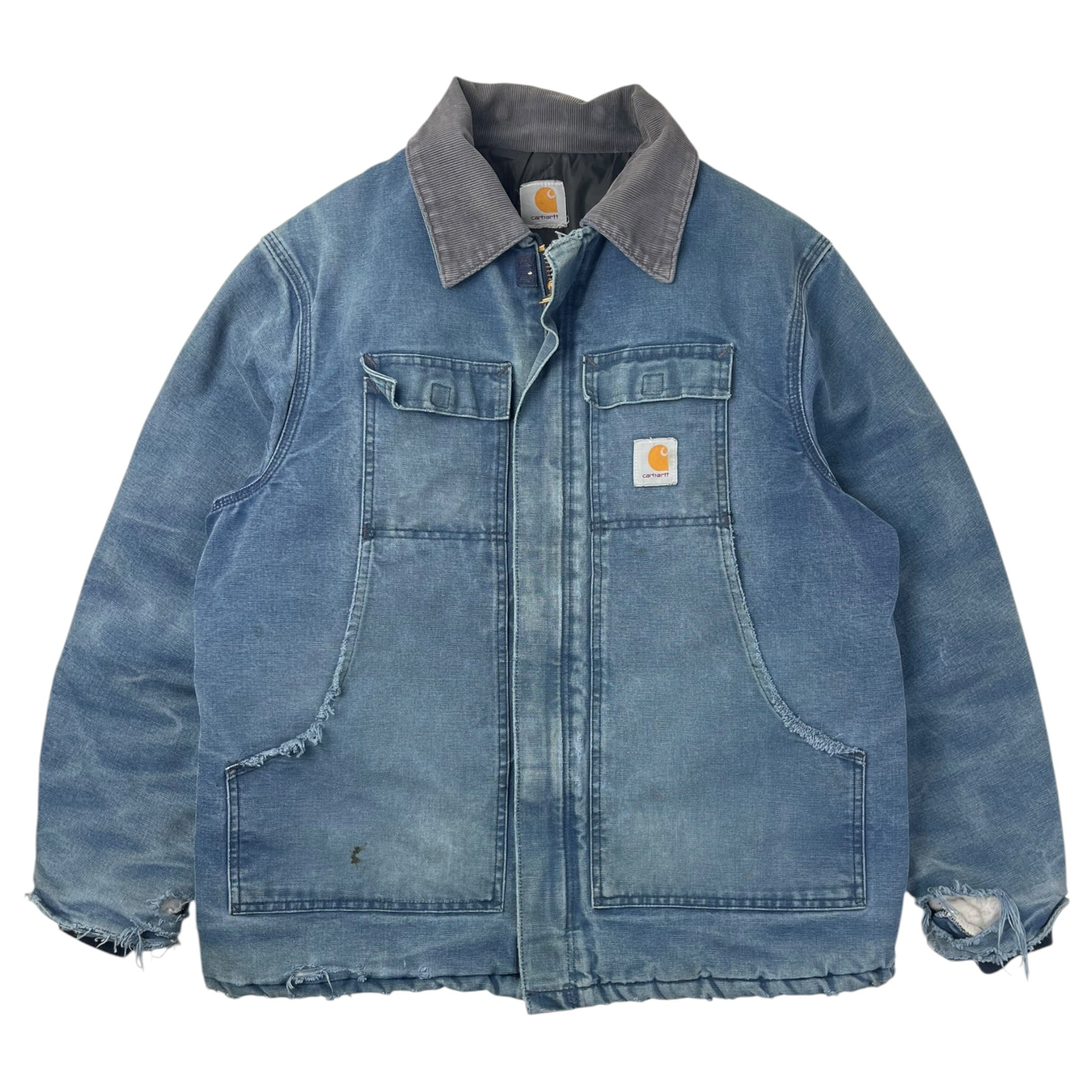 Carhartt Quilted Nylon-Lined Firm Duck Arctic Traditional Coat Faded Blue