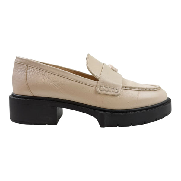 (W) Coach Leah Loafers Cream (Used)