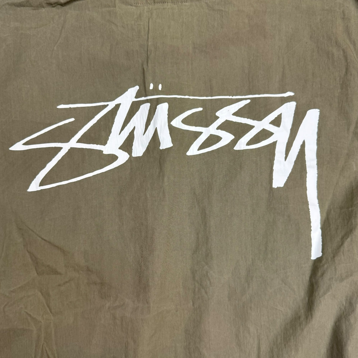 Stussy Waxed Cotton Beach Shell Jacket Green