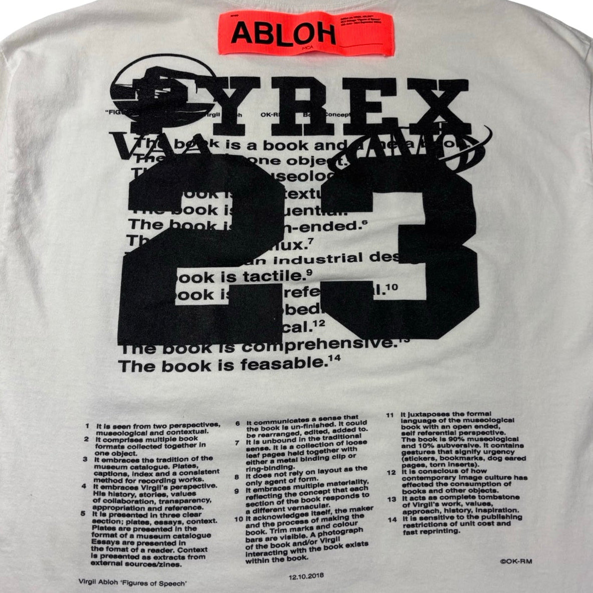 Virgil Abloh x MCA Figures of Speech Pyrex Caravaggio Tee