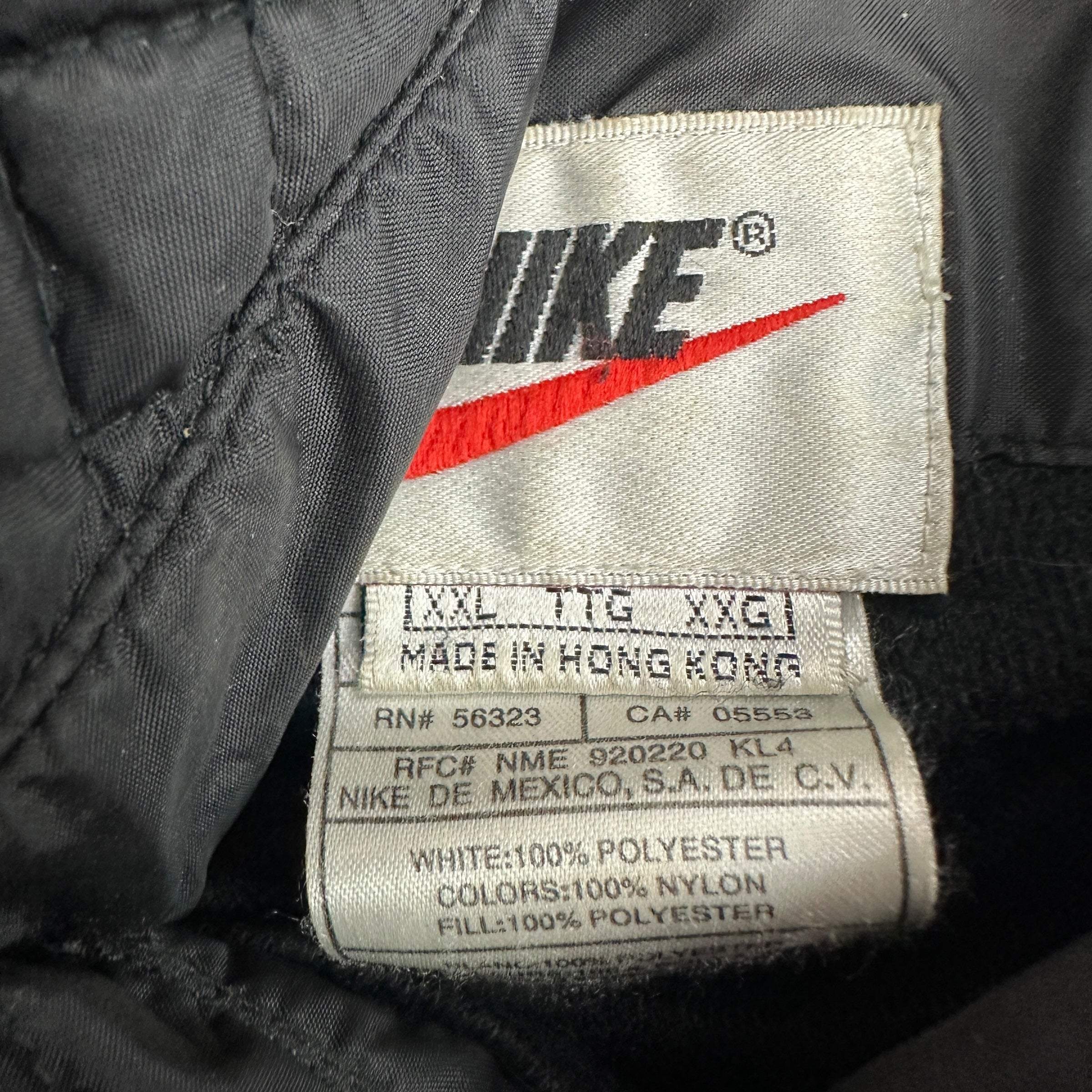 Vintage Nike Reversible Quilted Bomber Jacket Black