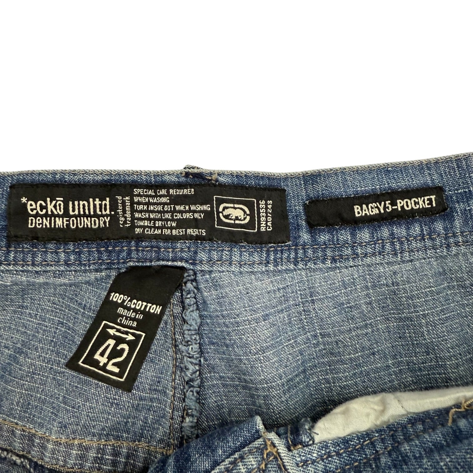 Vintage Y2K ECKO UNLTD Baggy 5 Pocket Denim Pants Dark Wash