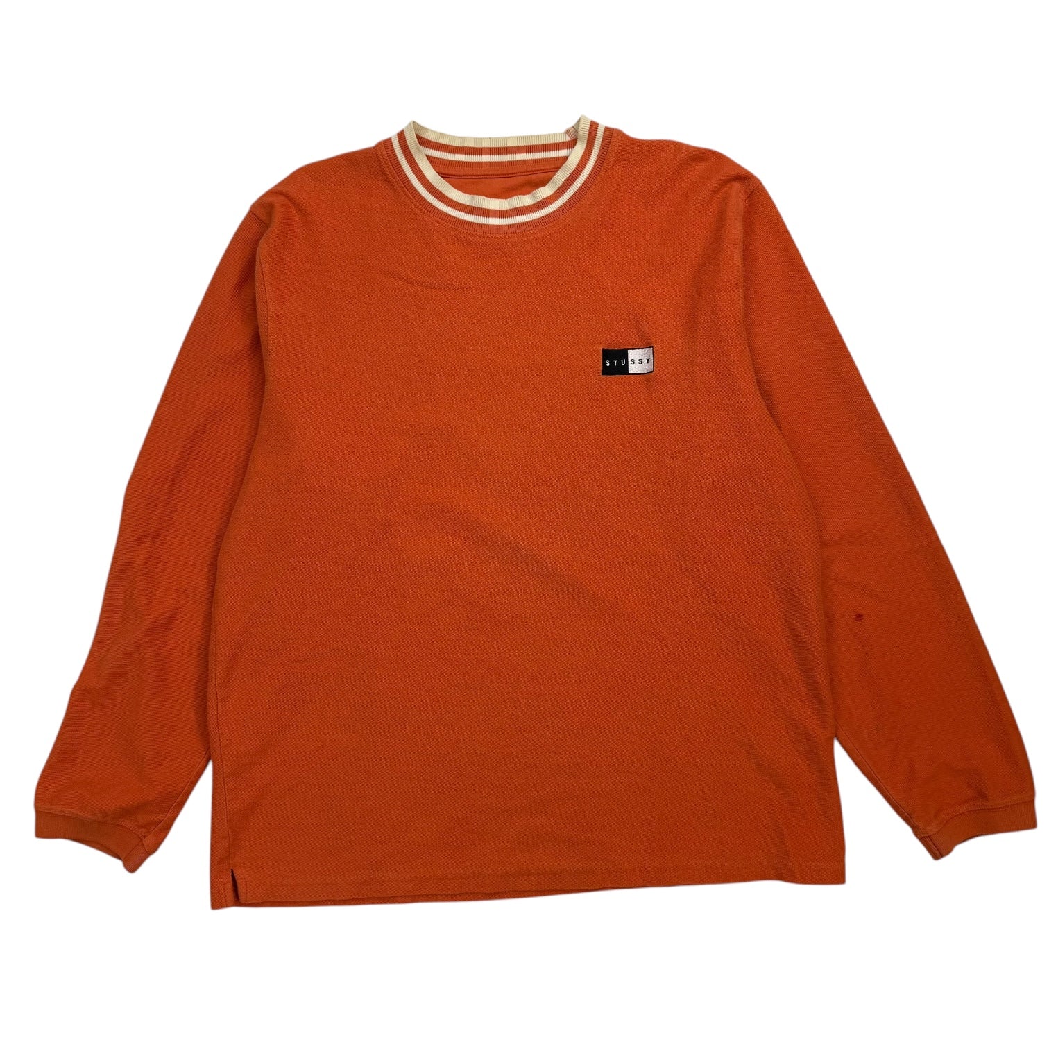 Stussy Reverse Terry Ringer L/S Tee Orange