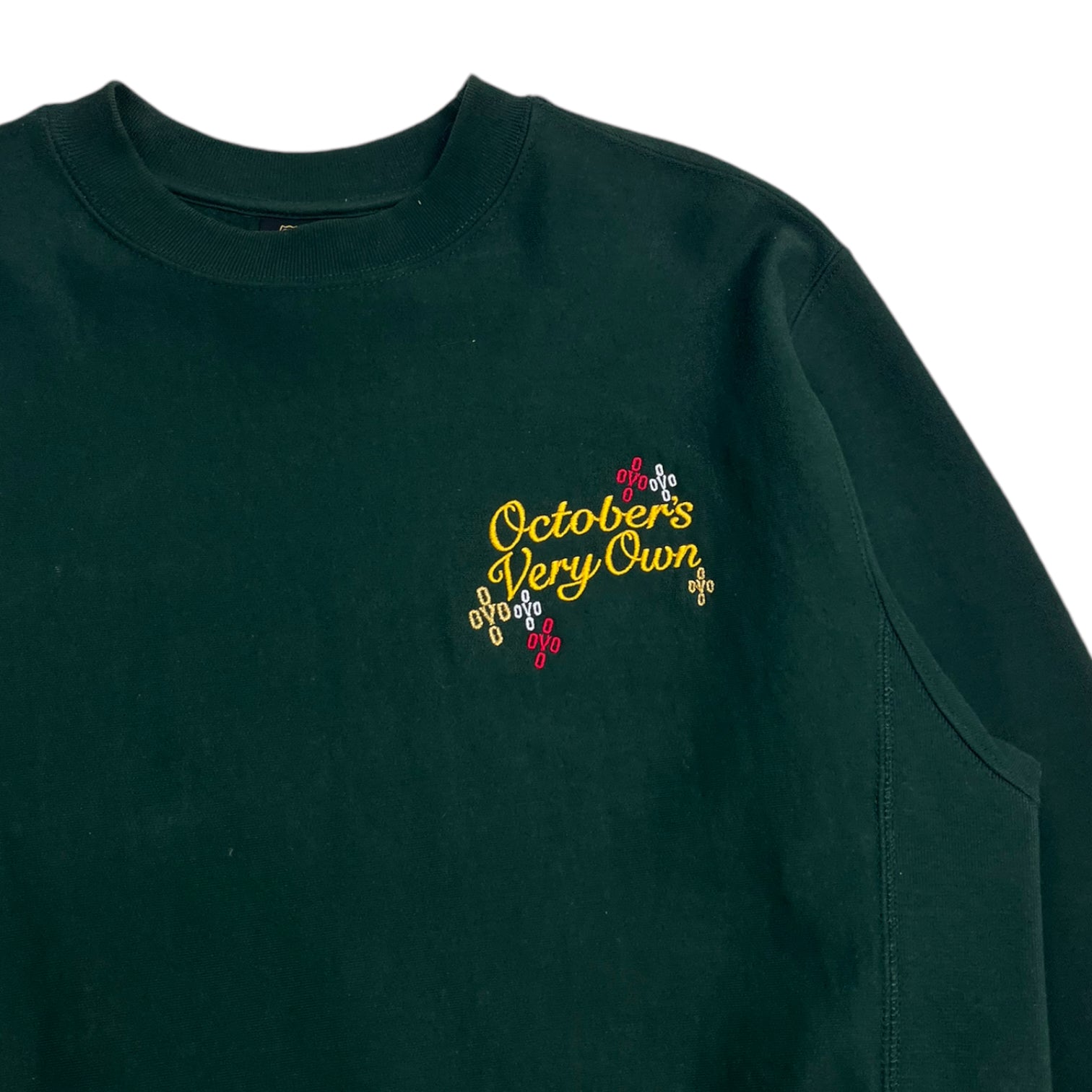 OVO Spell Out Repeat Logo Crewneck Green