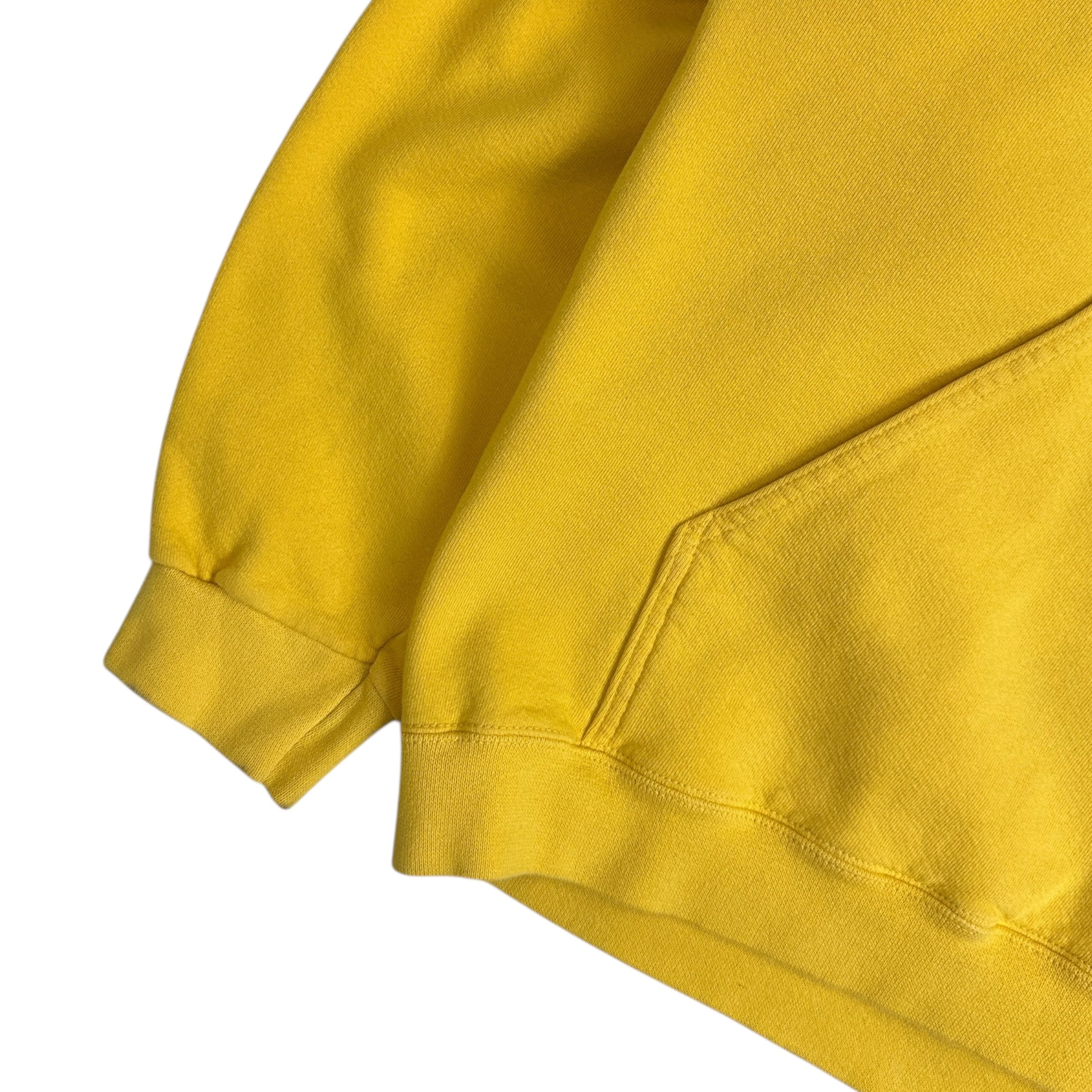 Vintage Nike Small Swoosh Hoodie Tonal Yellow