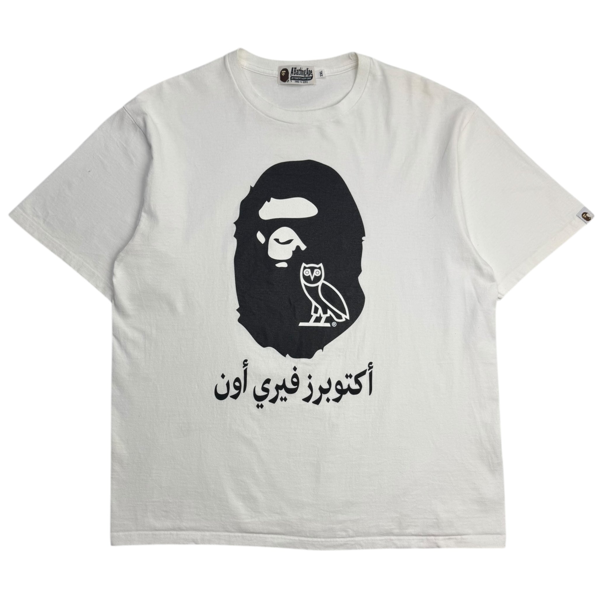 BAPE x OVO Ape Head Tee White