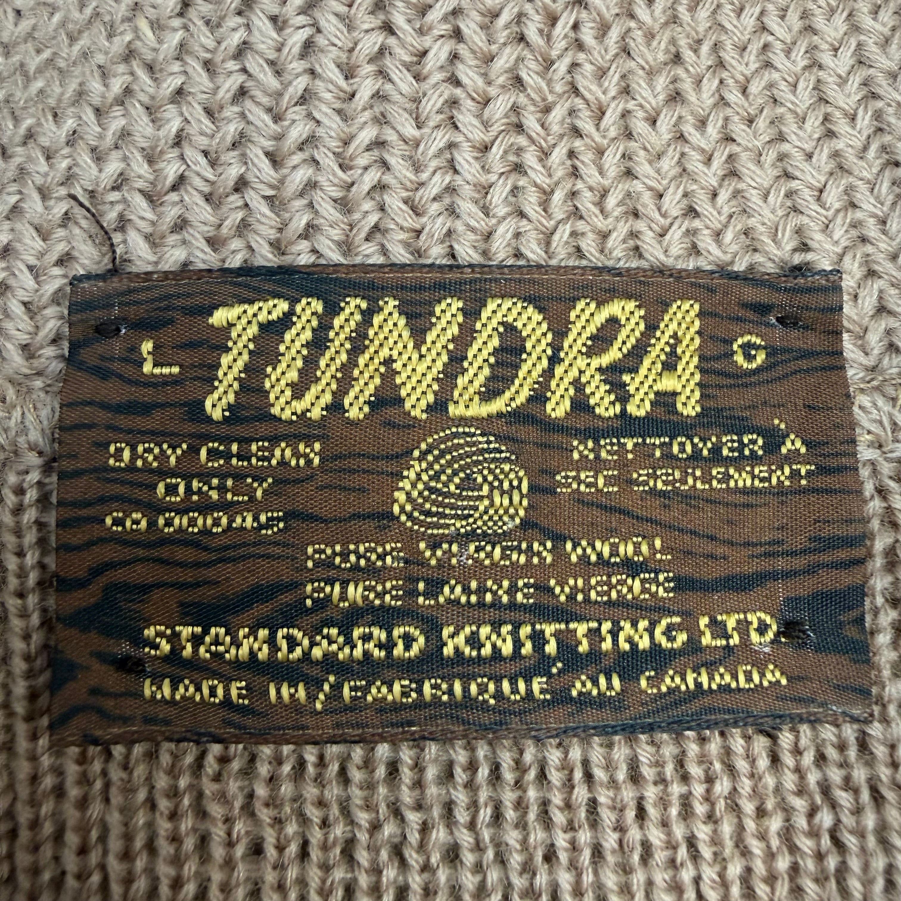 Vintage Tundra Leather Cardigan Tan