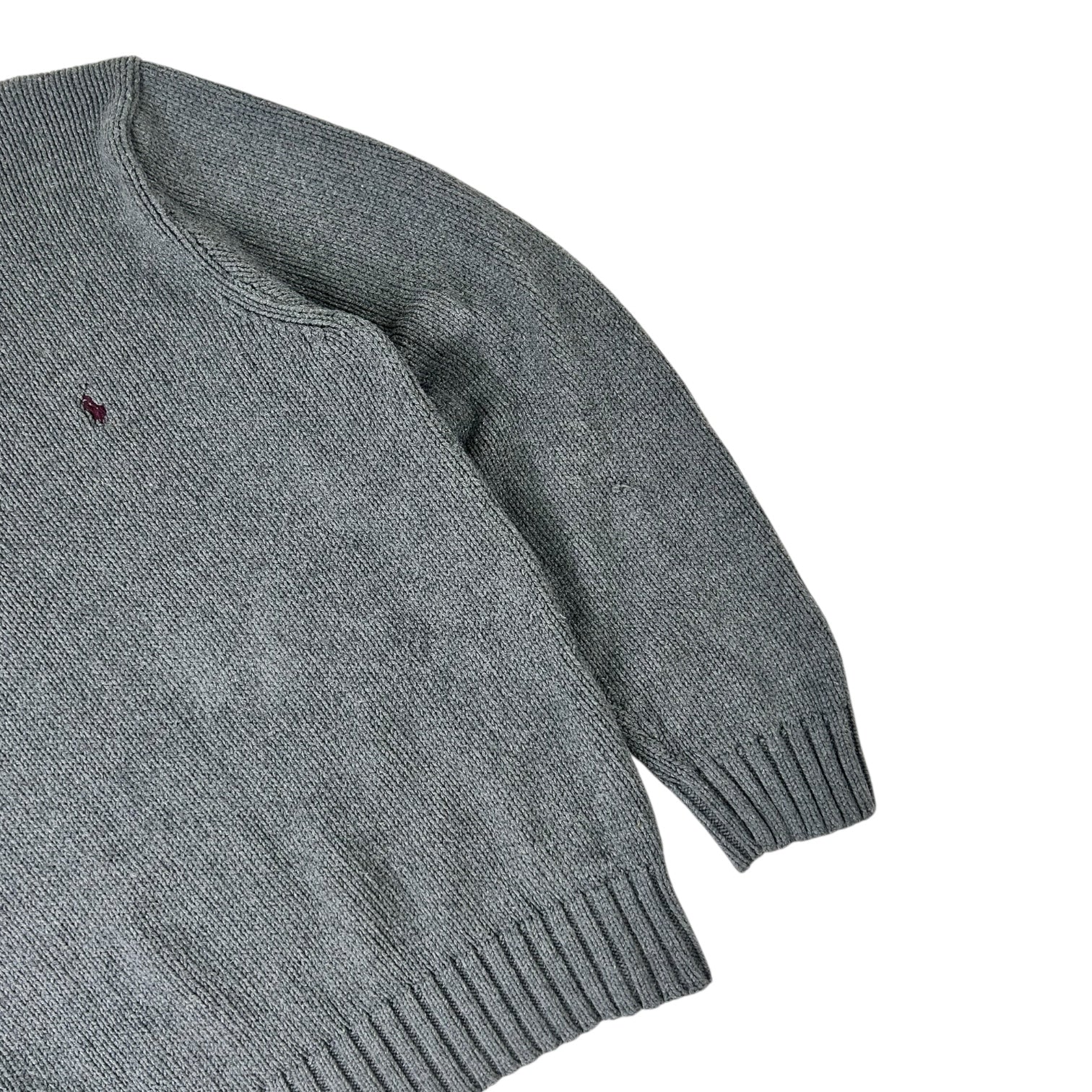 Vintage Polo Ralph Lauren Knit 1/4 Zip Sweater Grey