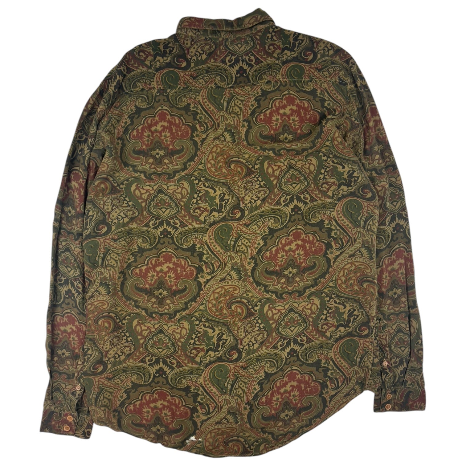 Vintage Y2K Stussy Bonnard Print Button-Up Shirt Brown