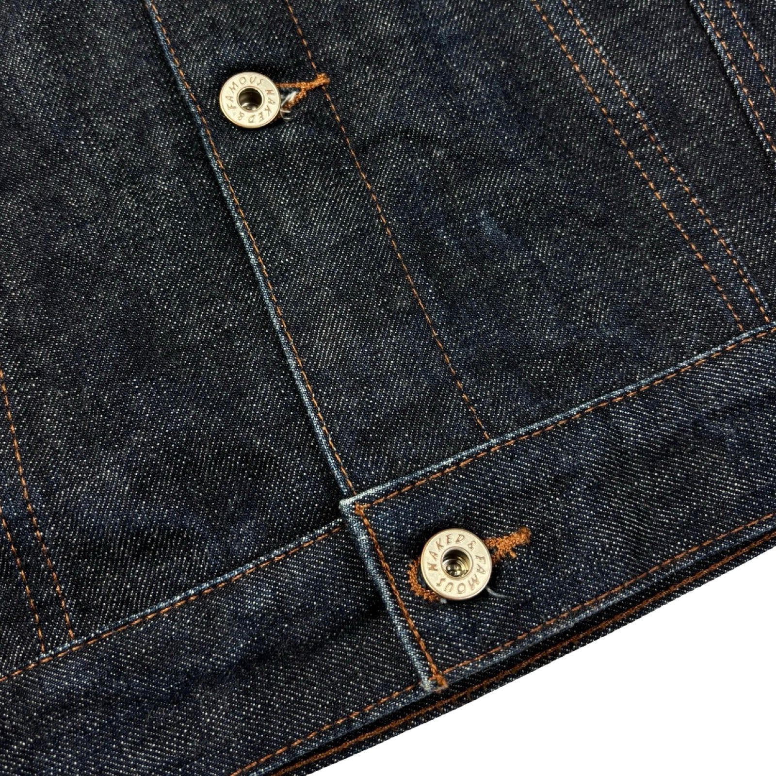 Naked & Famous Love And Peace Selvedge Denim Jacket Dark Wash