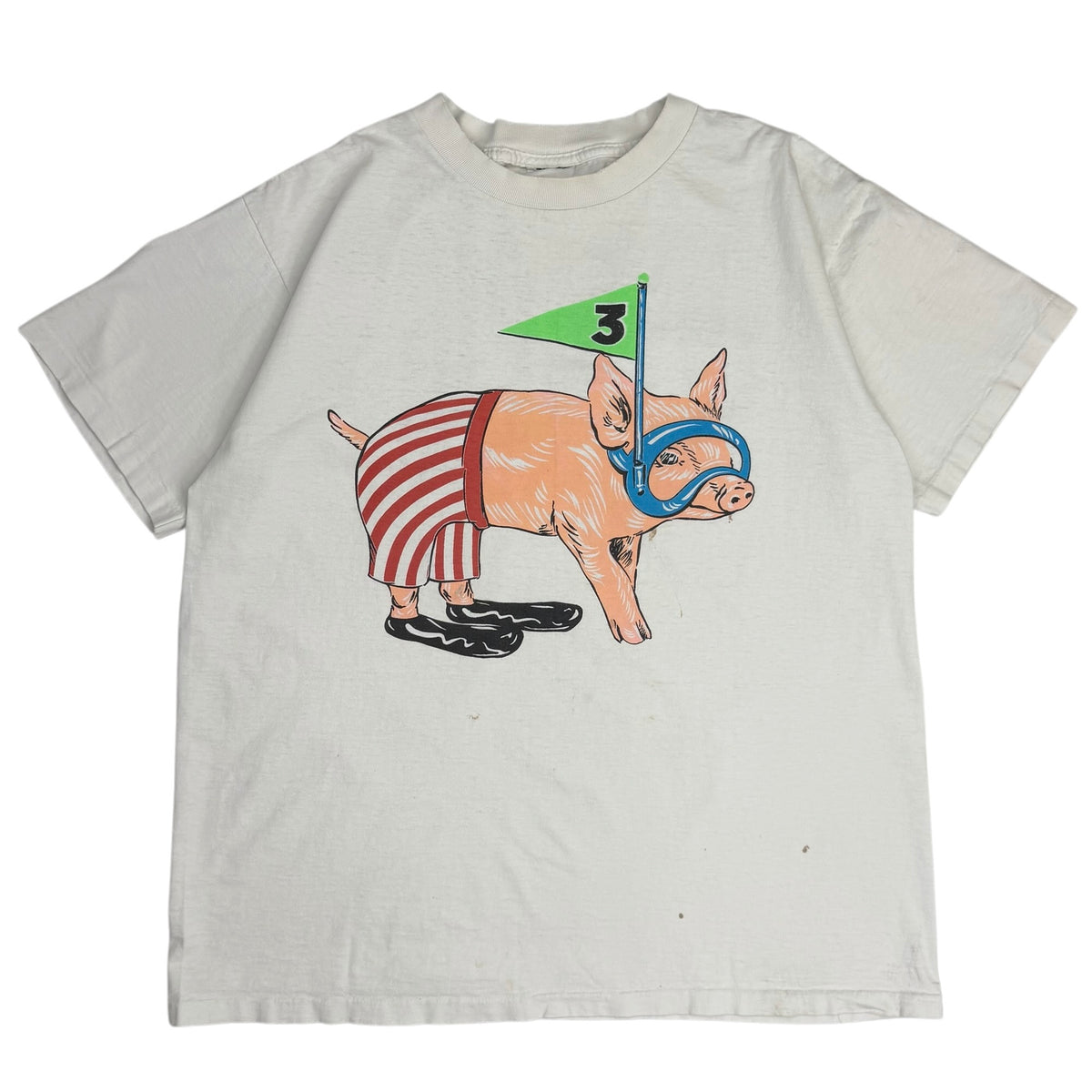 Vintage Parody "Olympigs" Tee White