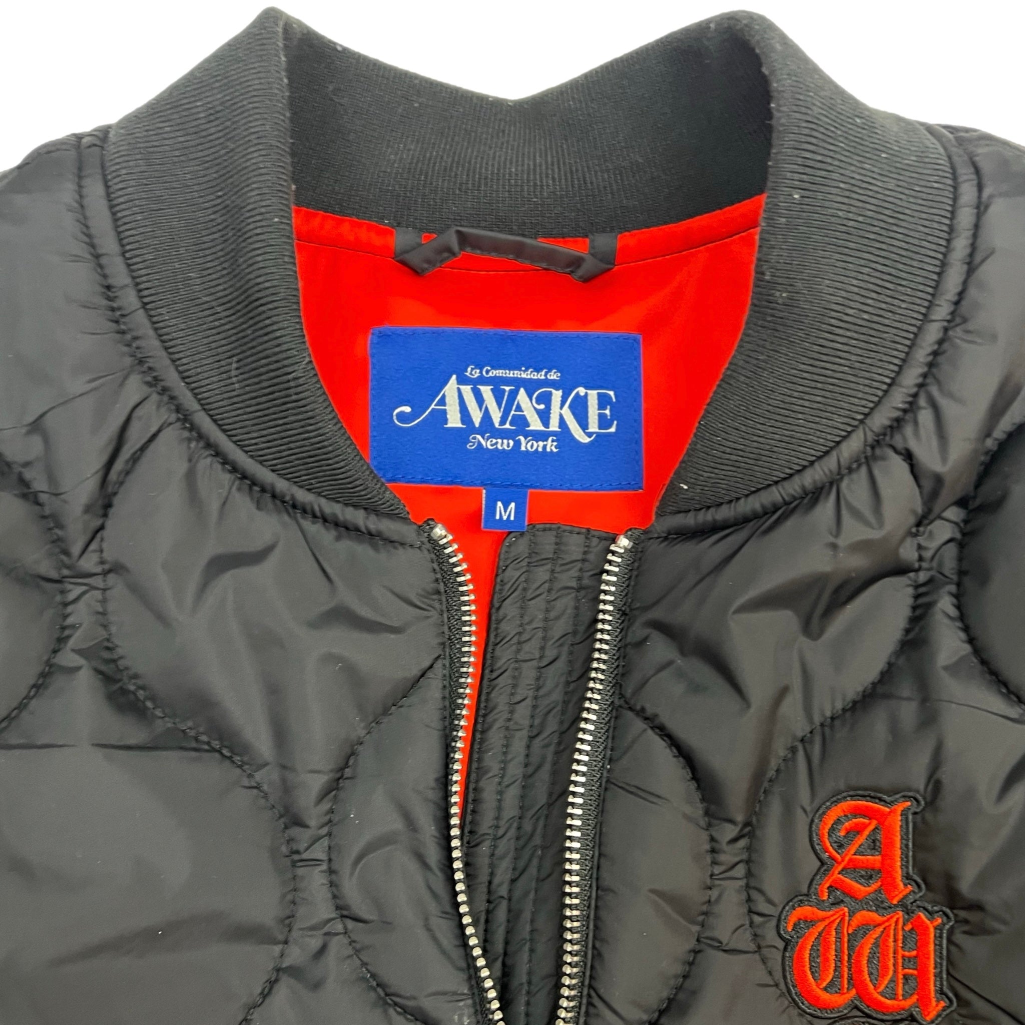 Awake NY Cobra Quilted Bomber Black