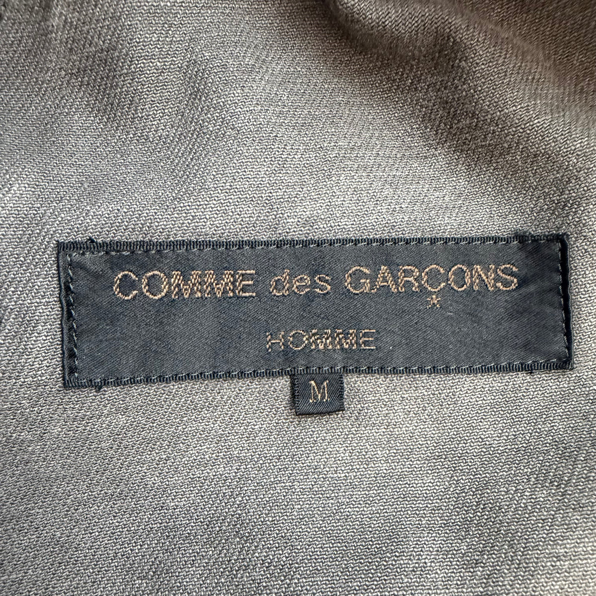 Vintage AD2001 Comme Des Garçons Homme Denim Zip Up Hooded Jacket Brown