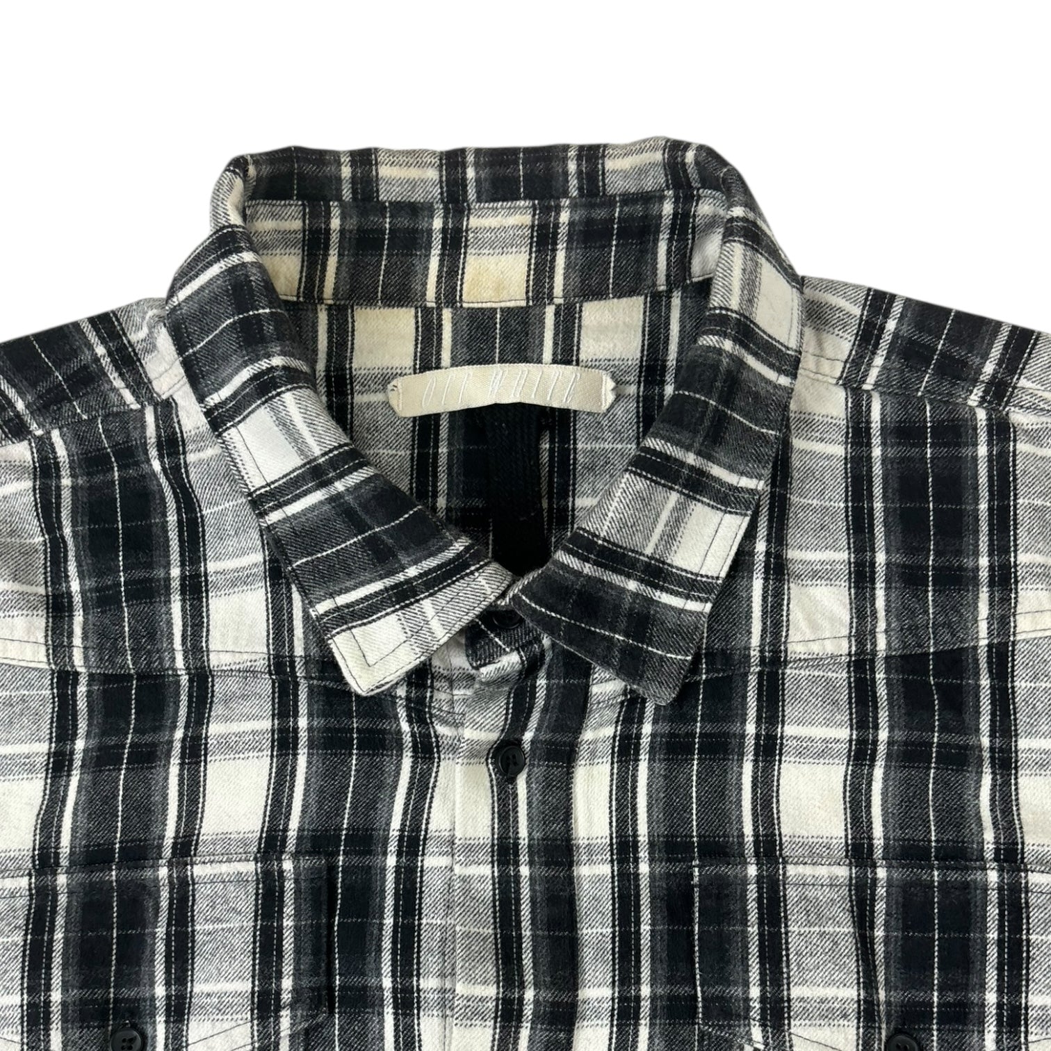 Off-White SS16 Checkered Flannel Shirt Black
