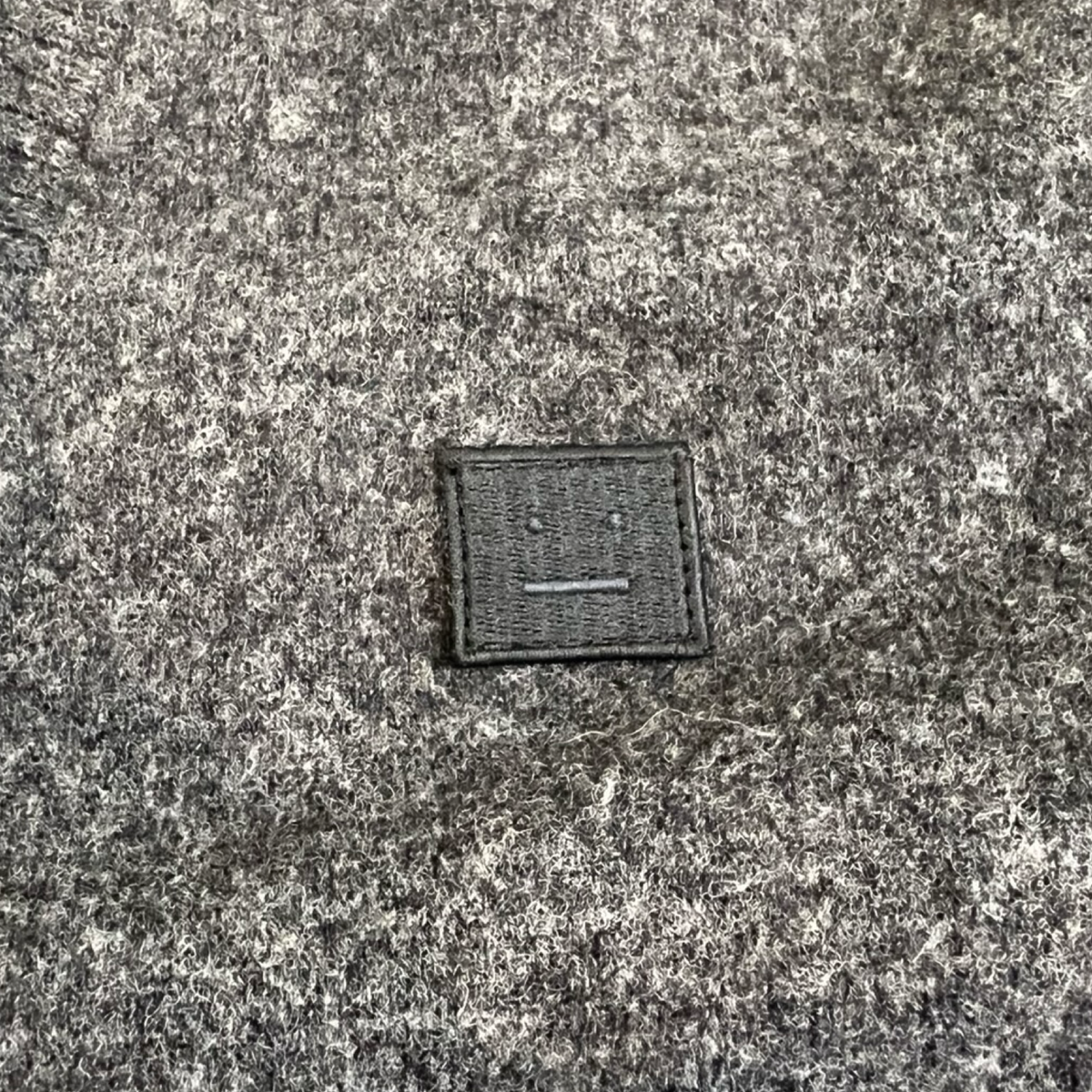Acne Studios Neve Face Paw17 Wool Cardigan Grey