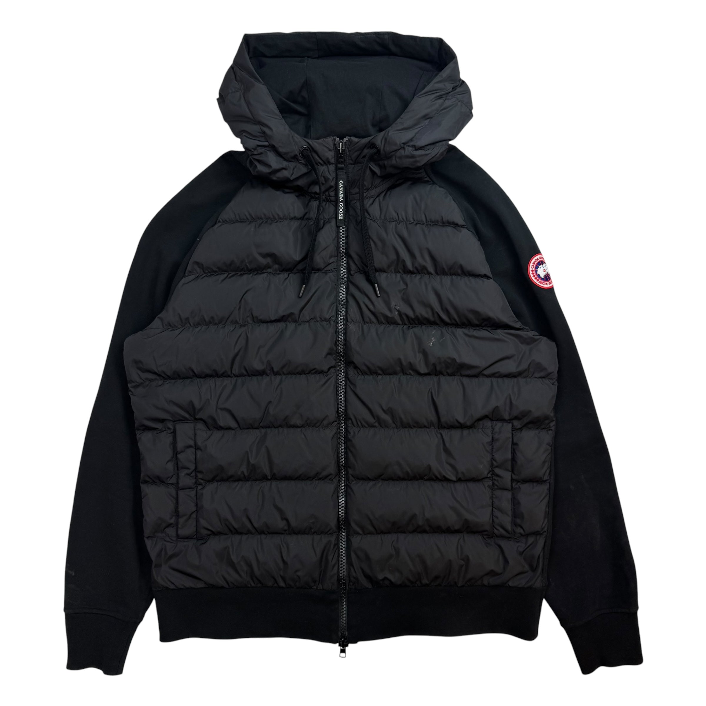 Canada Goose Hybridge Huron Zip Up Hoodie Jacket Black