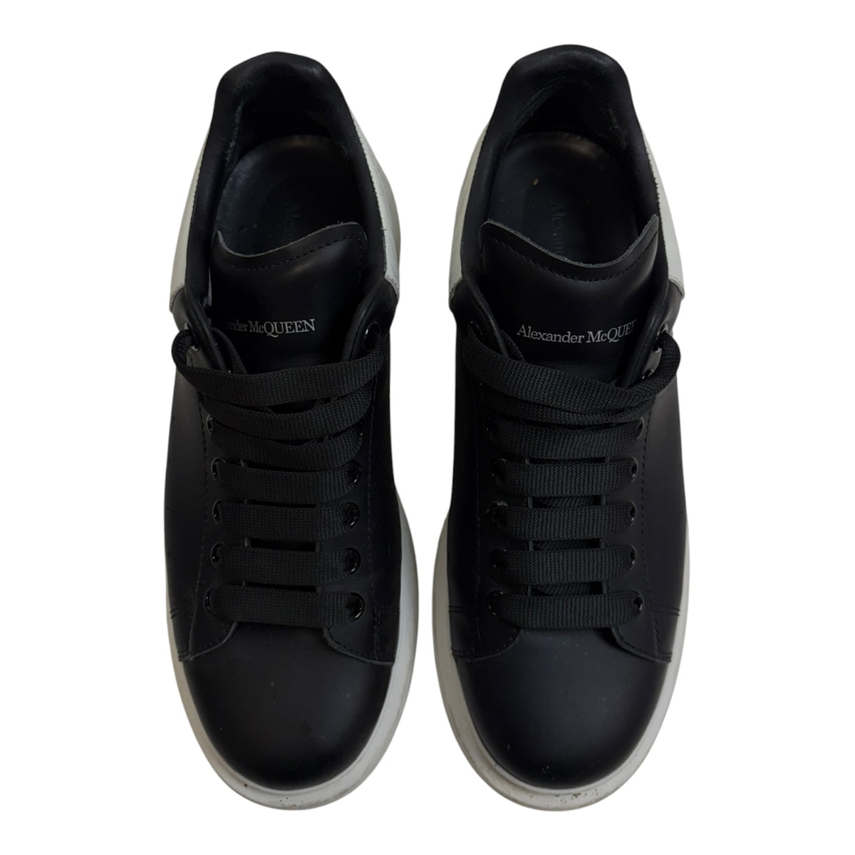 Alexander McQueen Oversized Lace-Up Sneakers Black/White (Used)