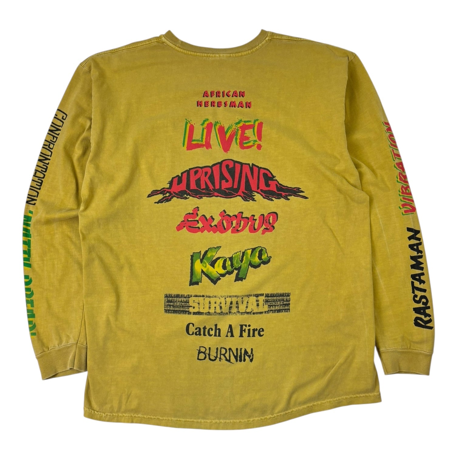 Stussy x Bob Marley Herbsman Long Sleeve Mustard