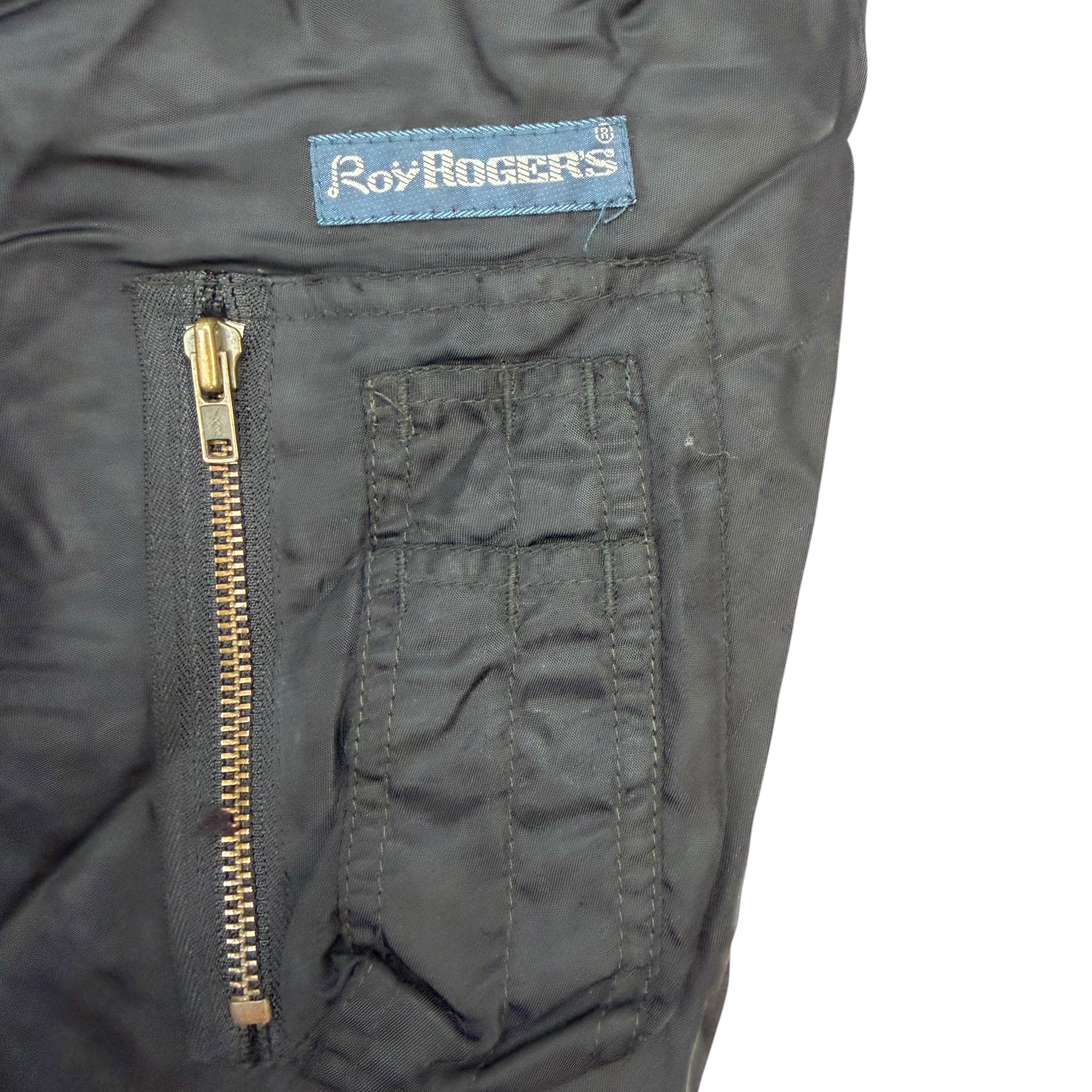 Vintage Nylon Bomber Jacket Black