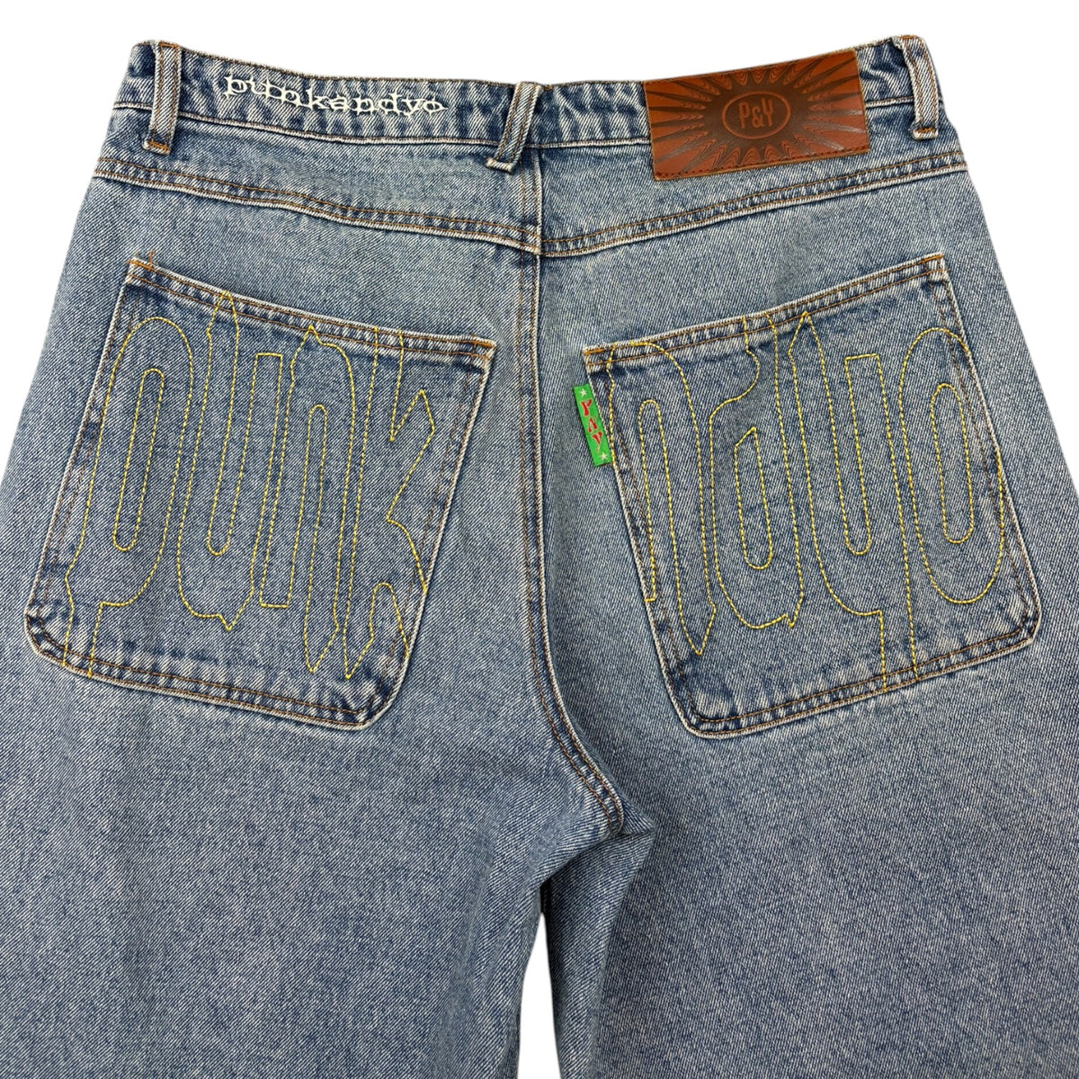 PUNKANDYO CURVE DENIM SHORTS MEDIUM WASH Blue