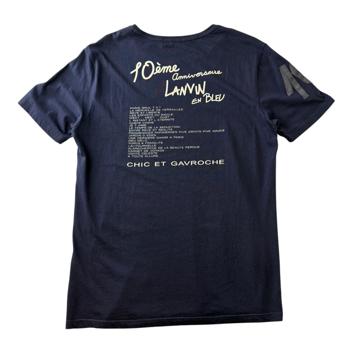 LANVIN En Bleu 10th Anniversary T-Shirt Navy