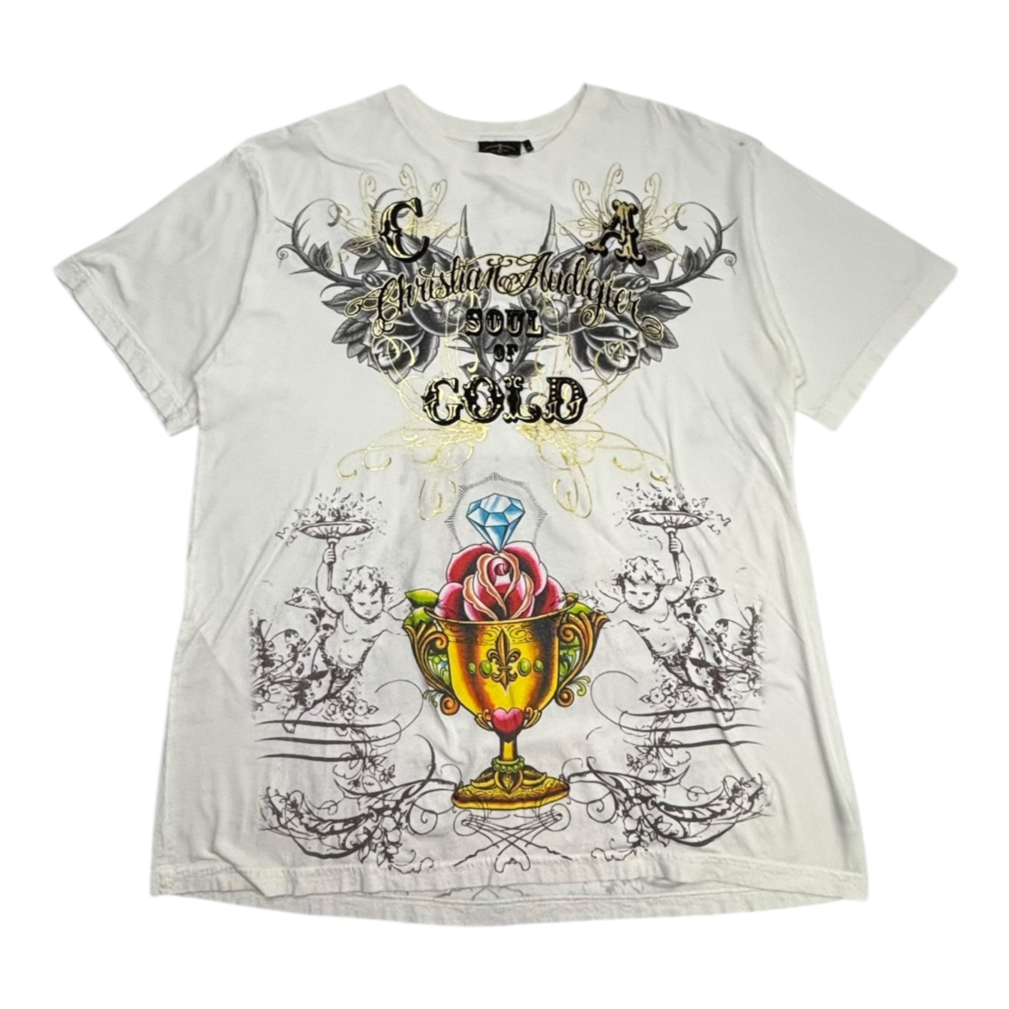 Vintage Y2K Christian Audigier “Soul Of Gold” T-Shirt