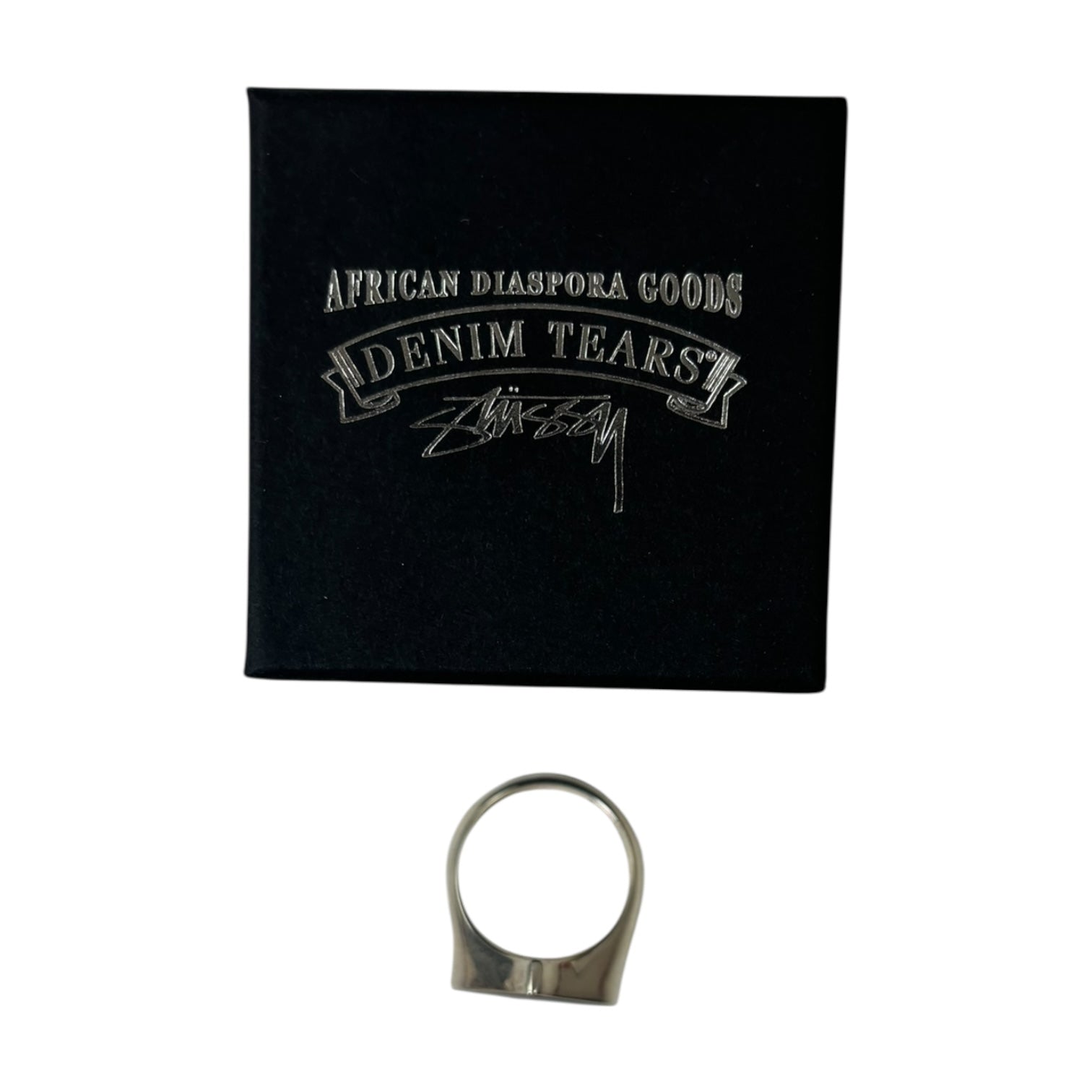Stussy x Denim Tears RBG Spade Ring Silver
