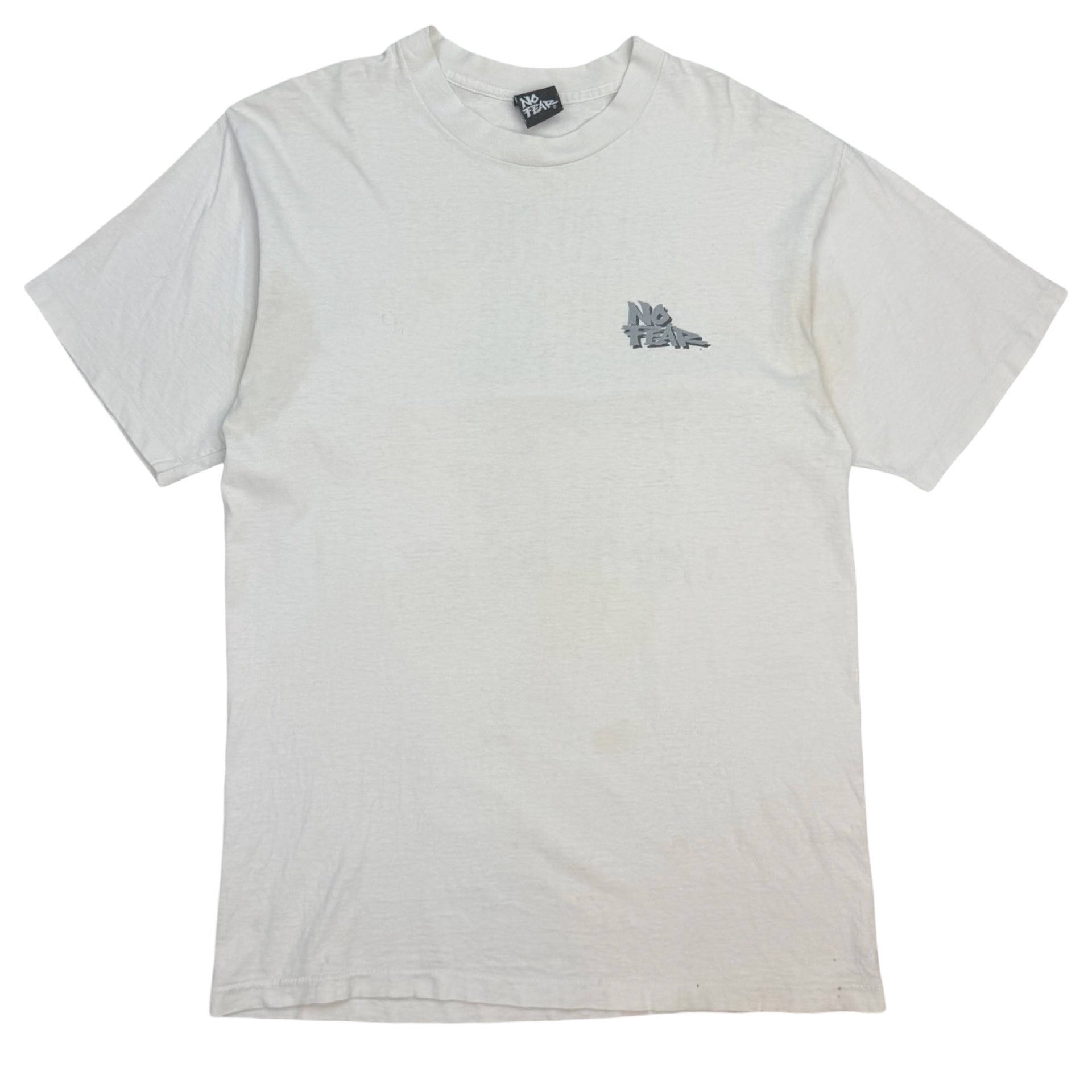 Vintage No Fear “It Ain’t The Size Of The Dog In The Fight, It’s The Size Of The Fight In The Dog” Tee White