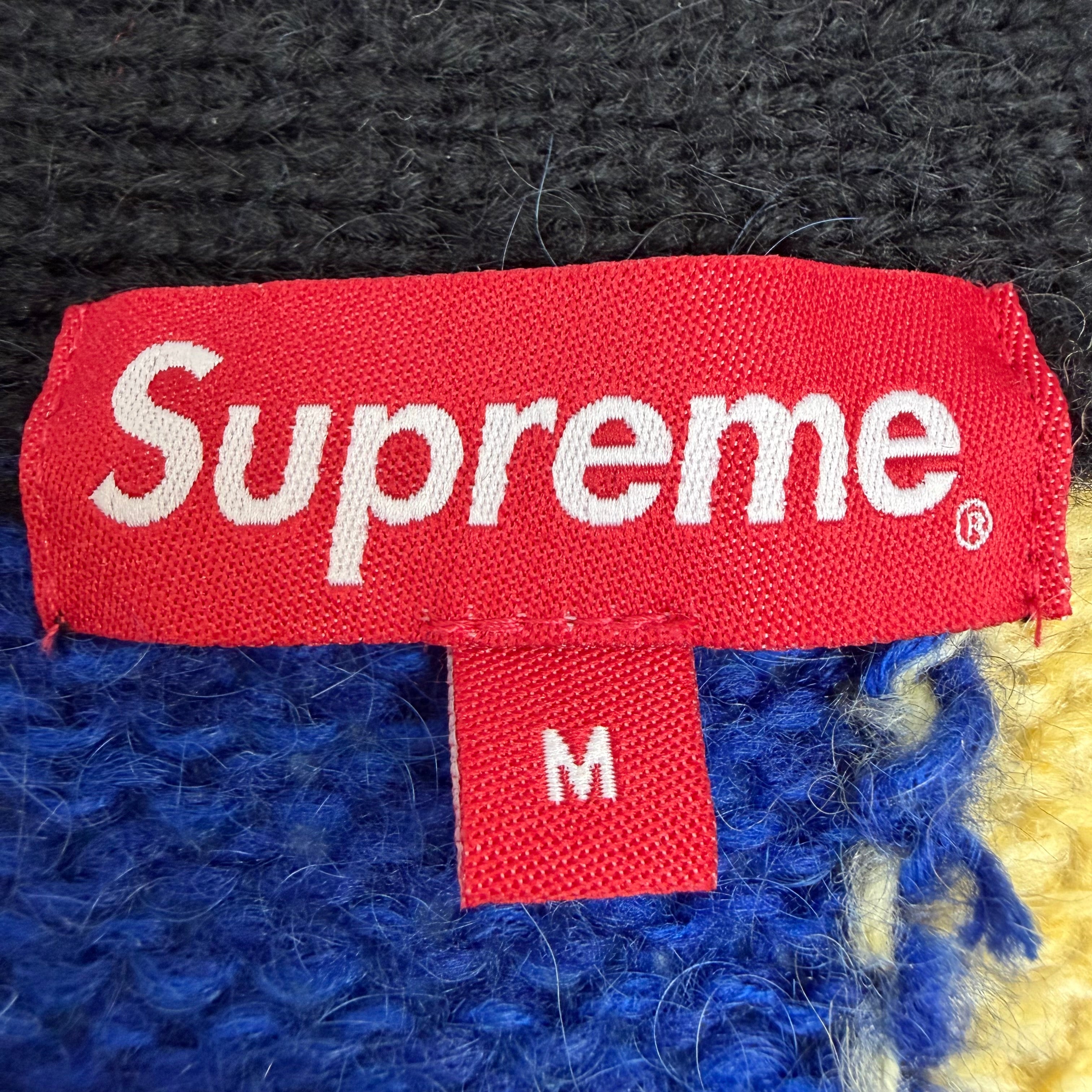 Supreme Patchwork Mohair Cardigan Multicolor