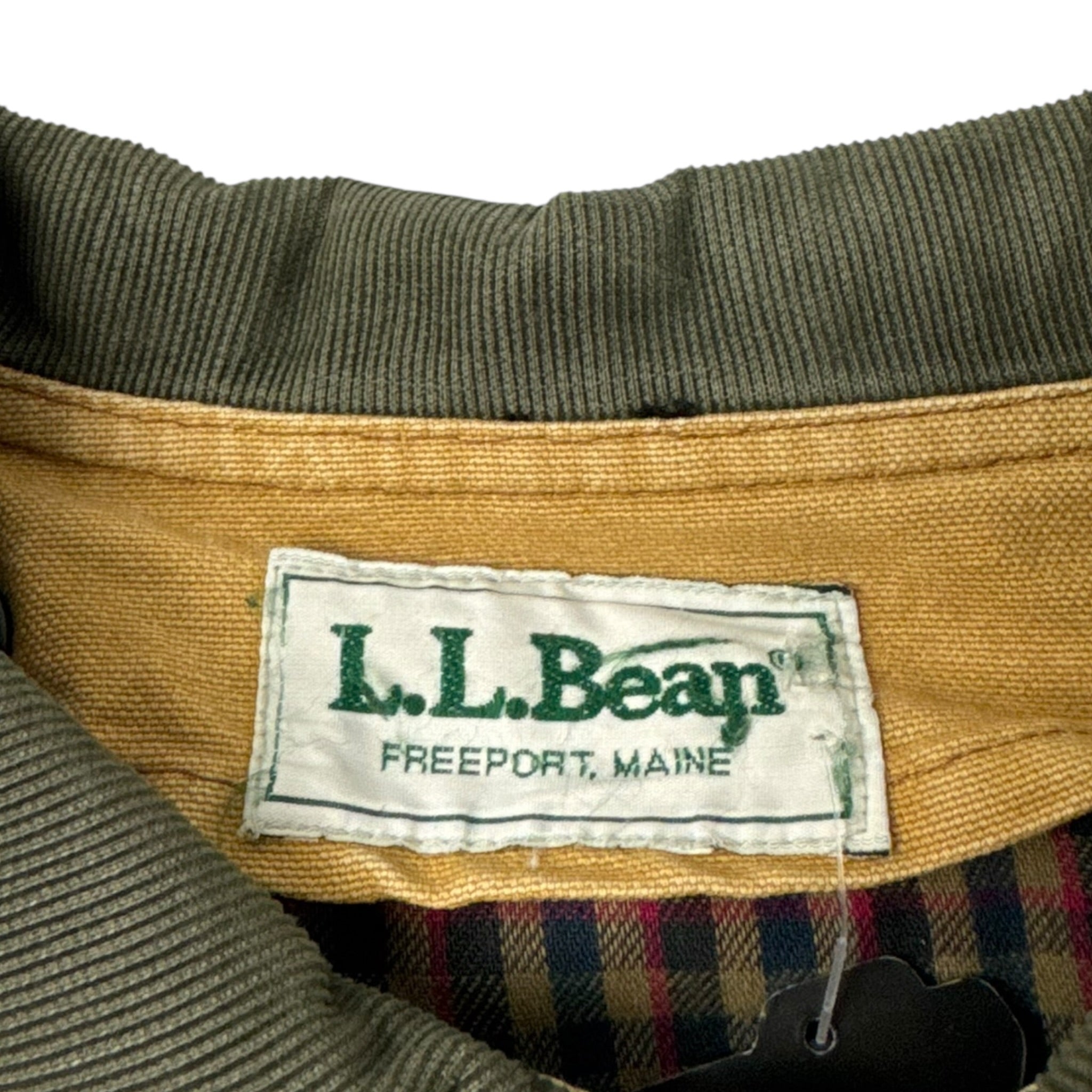 Vintage L.L. Bean Farm Coat Jacket Cream Faded Tan