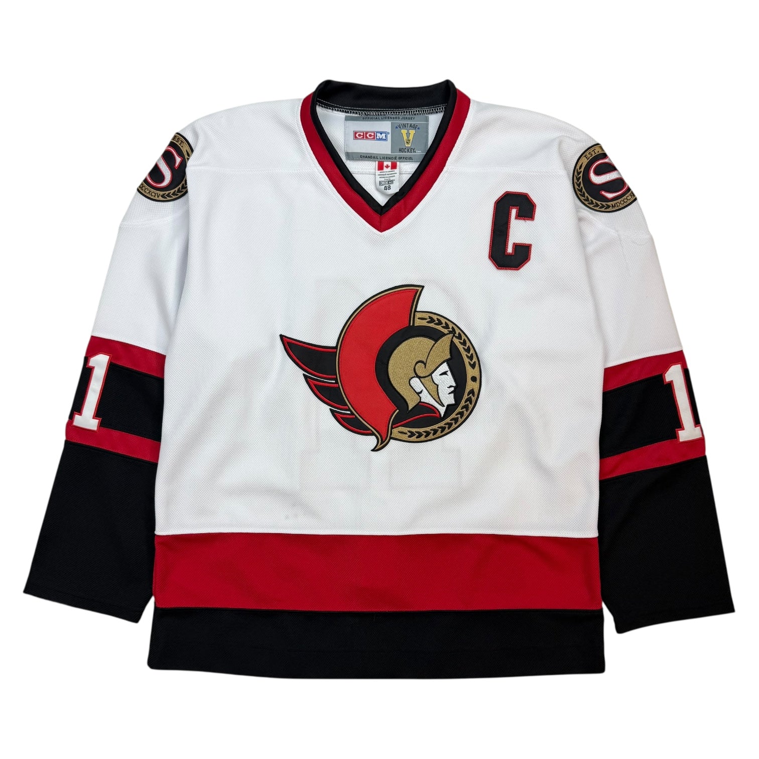 Vintage CCM Ottawa Senators Daniel Alfredsson Away Jersey White