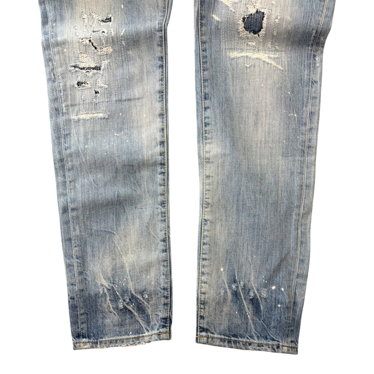 Dsquared2 Distressed Denim Jeans Light Wash