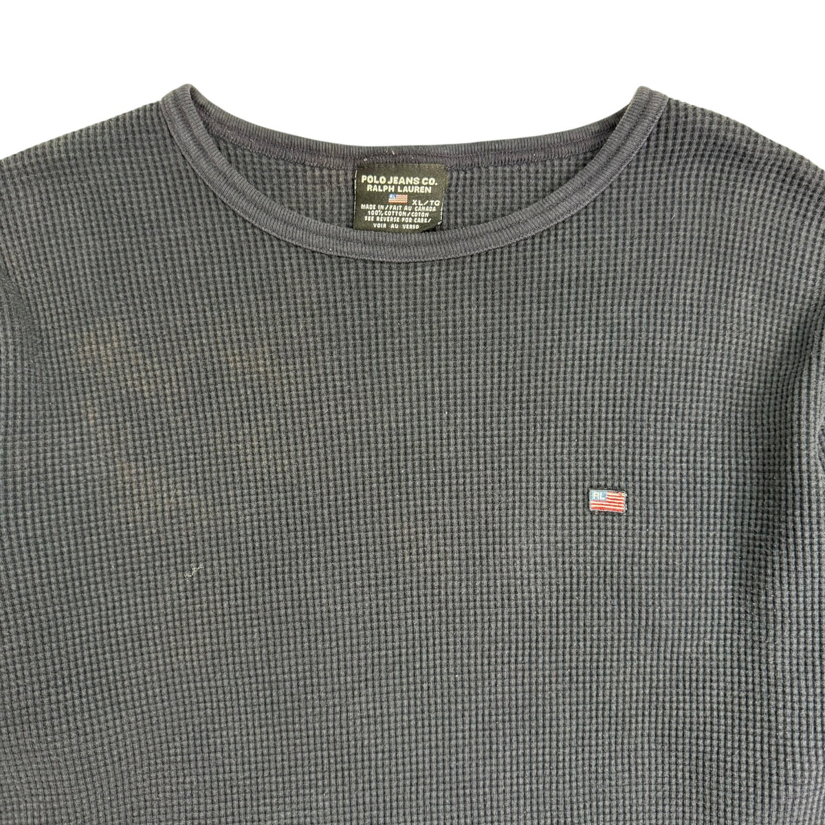 Vintage Polo Jeans Co Ralph Lauren Thermal L/S Tee Navy