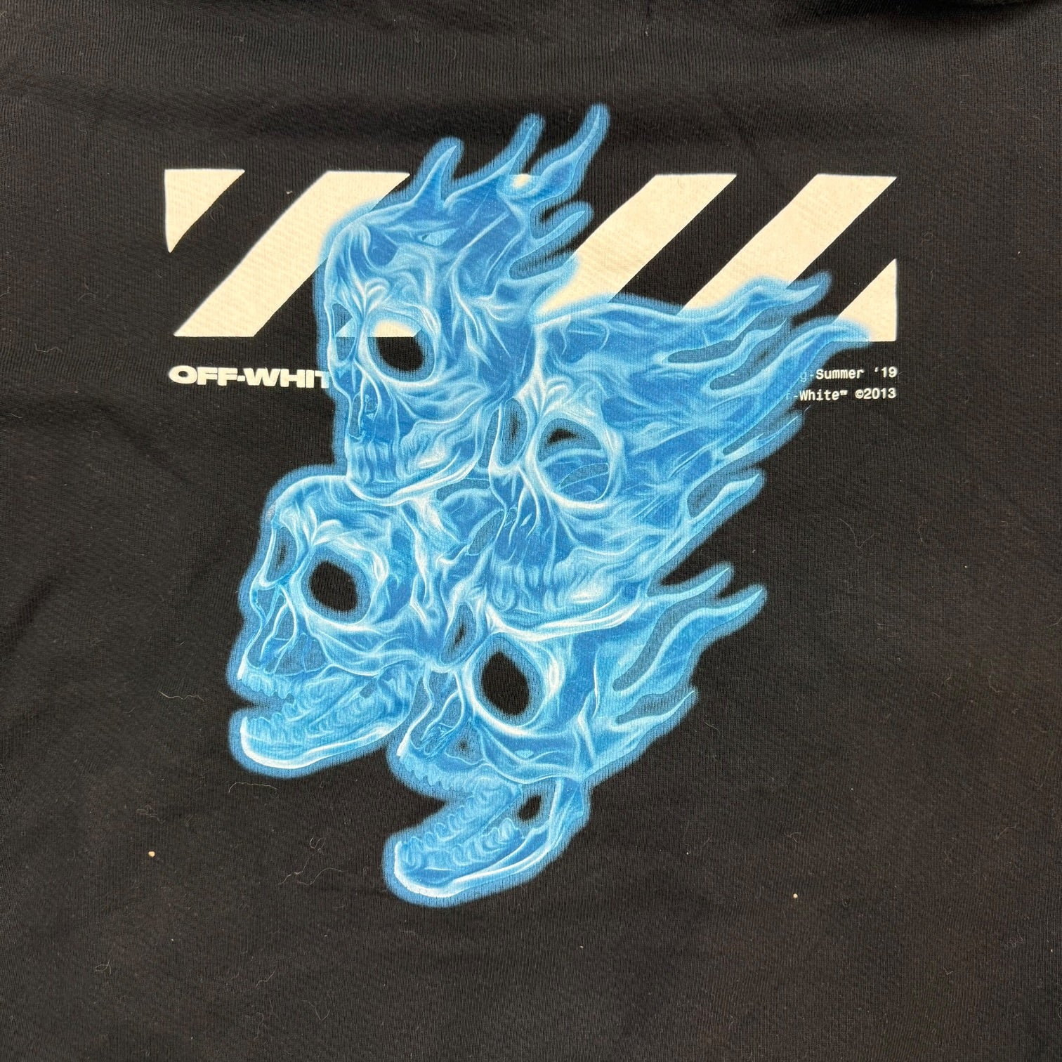 Off-White Diagonal Skulls Hoodie Black