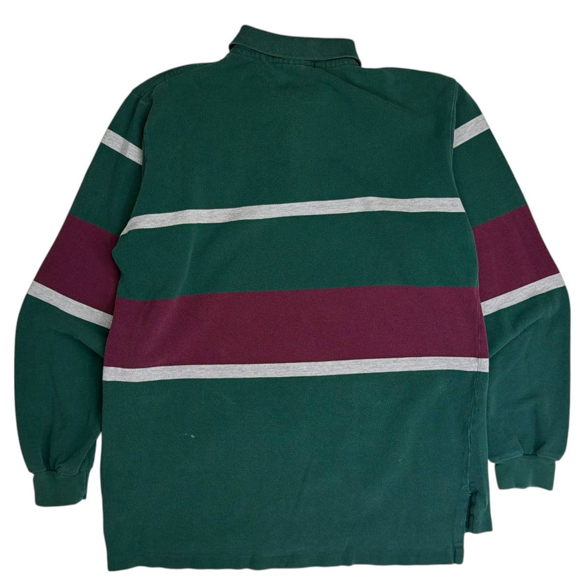 Vintage Polo Ralph Lauren Stripe Rugby Polo Green