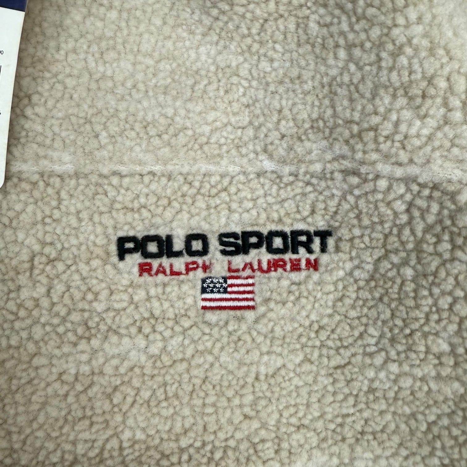 Vintage Polo Sport Ralph Lauren Deep Pile Fleece Oatmeal