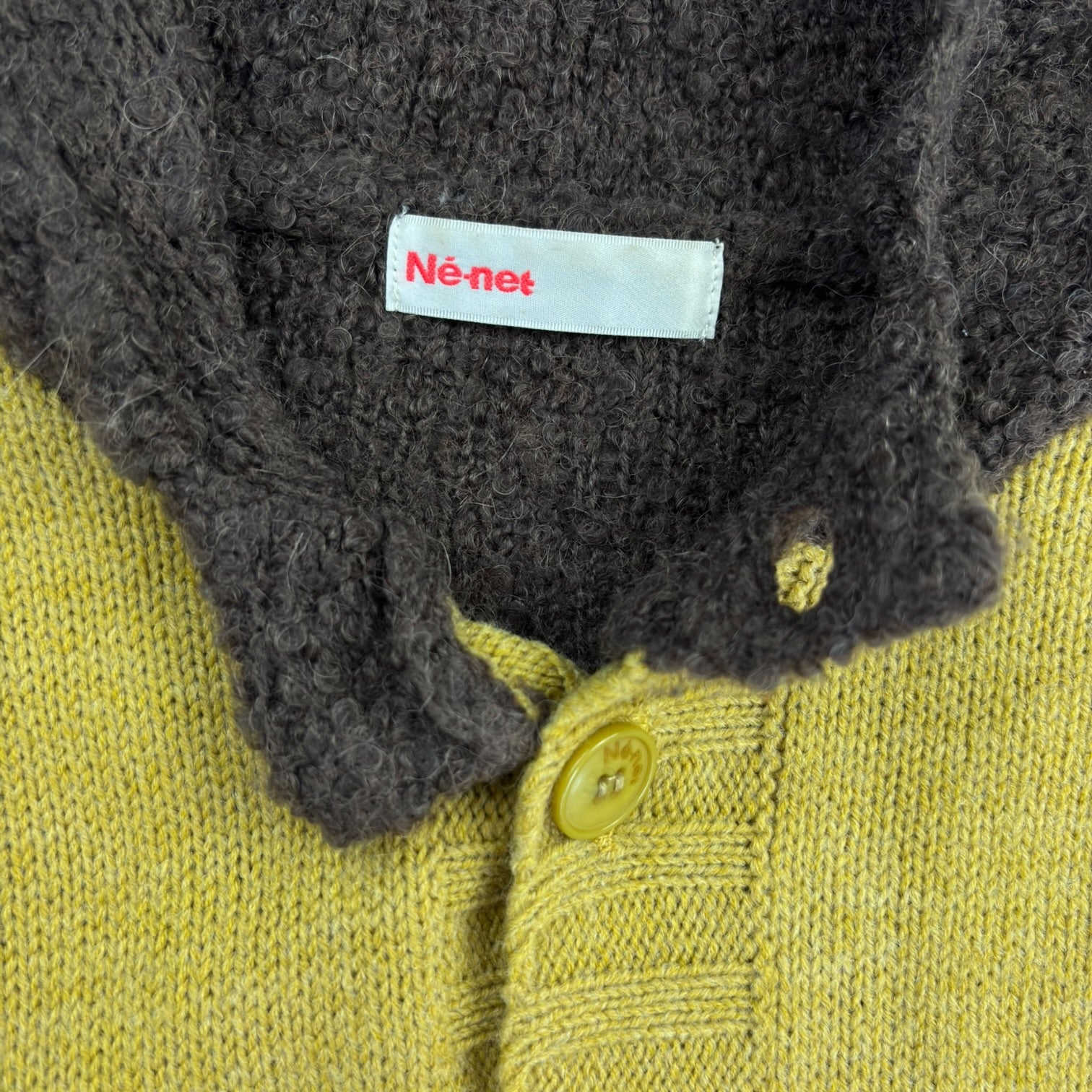 (W) Ne-Net Issey Miyake Bear Knit Cardigan