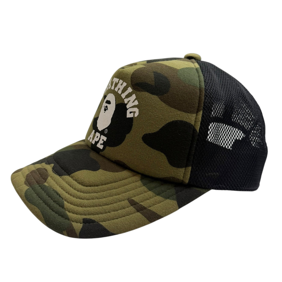 Bape 1st Camo Mesh Trucker Hat Green