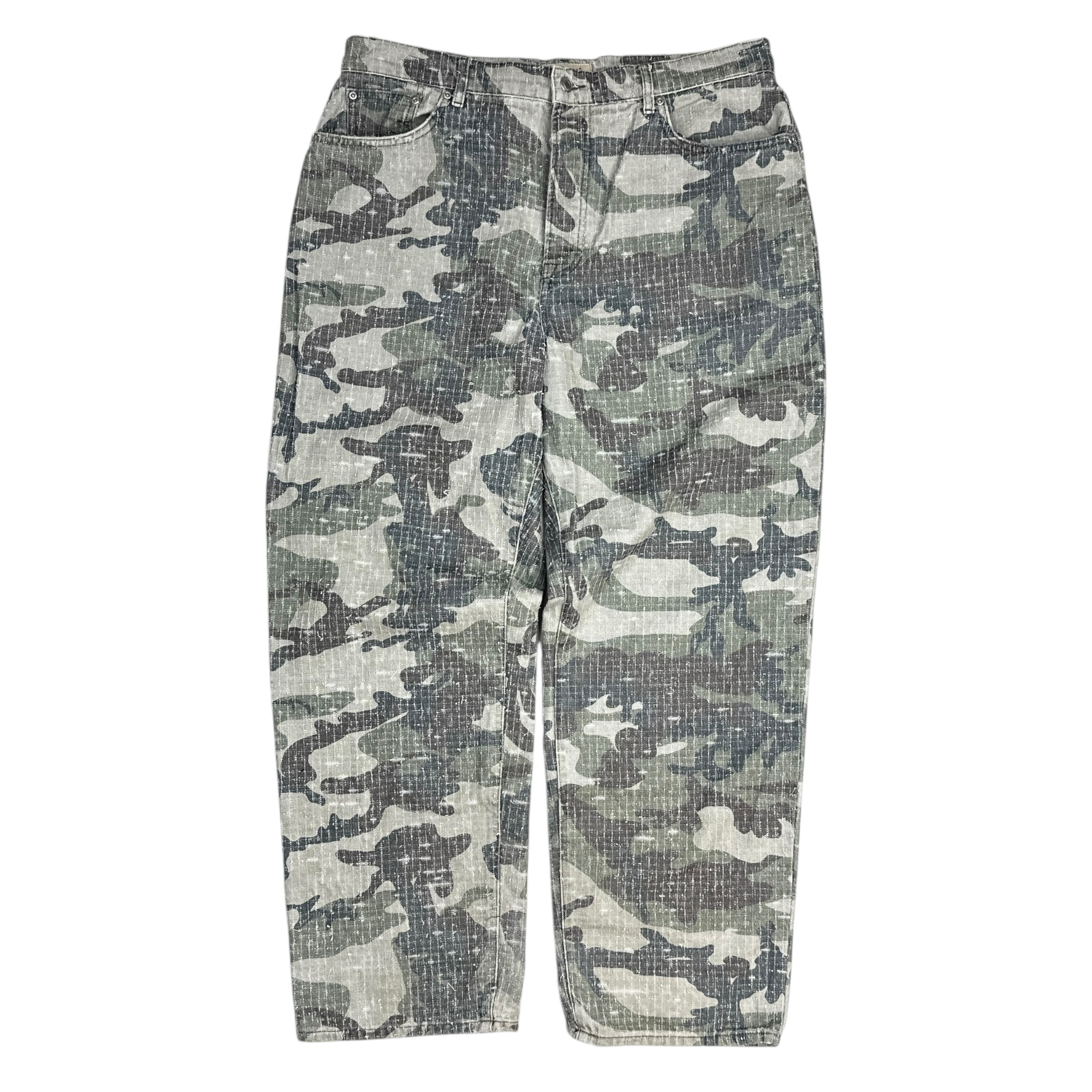 Stussy Needlepunch Big Ol’ Jeans Woodland Camo