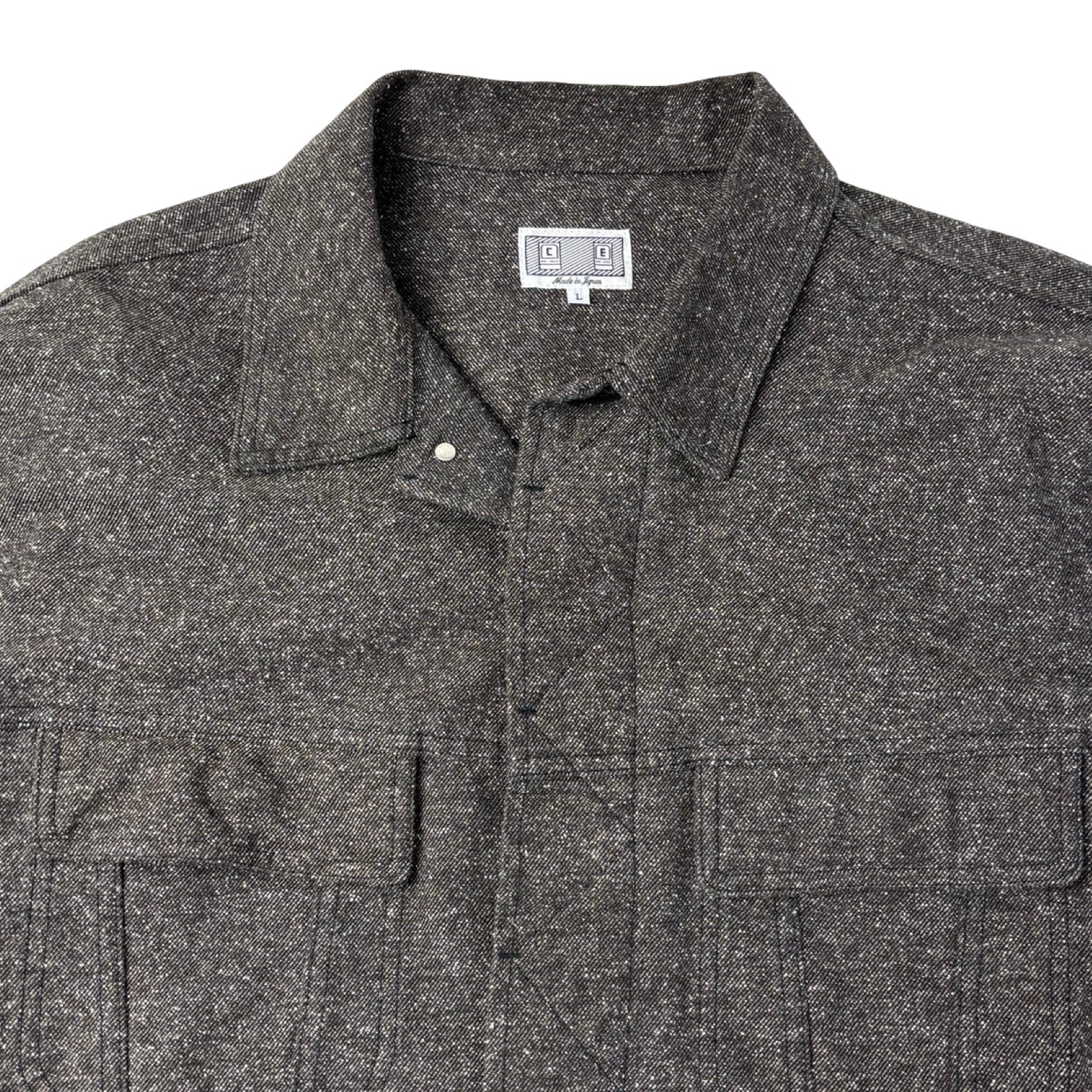 Cav Empt Casual Nep Twill Trucker Jacket Charcoal